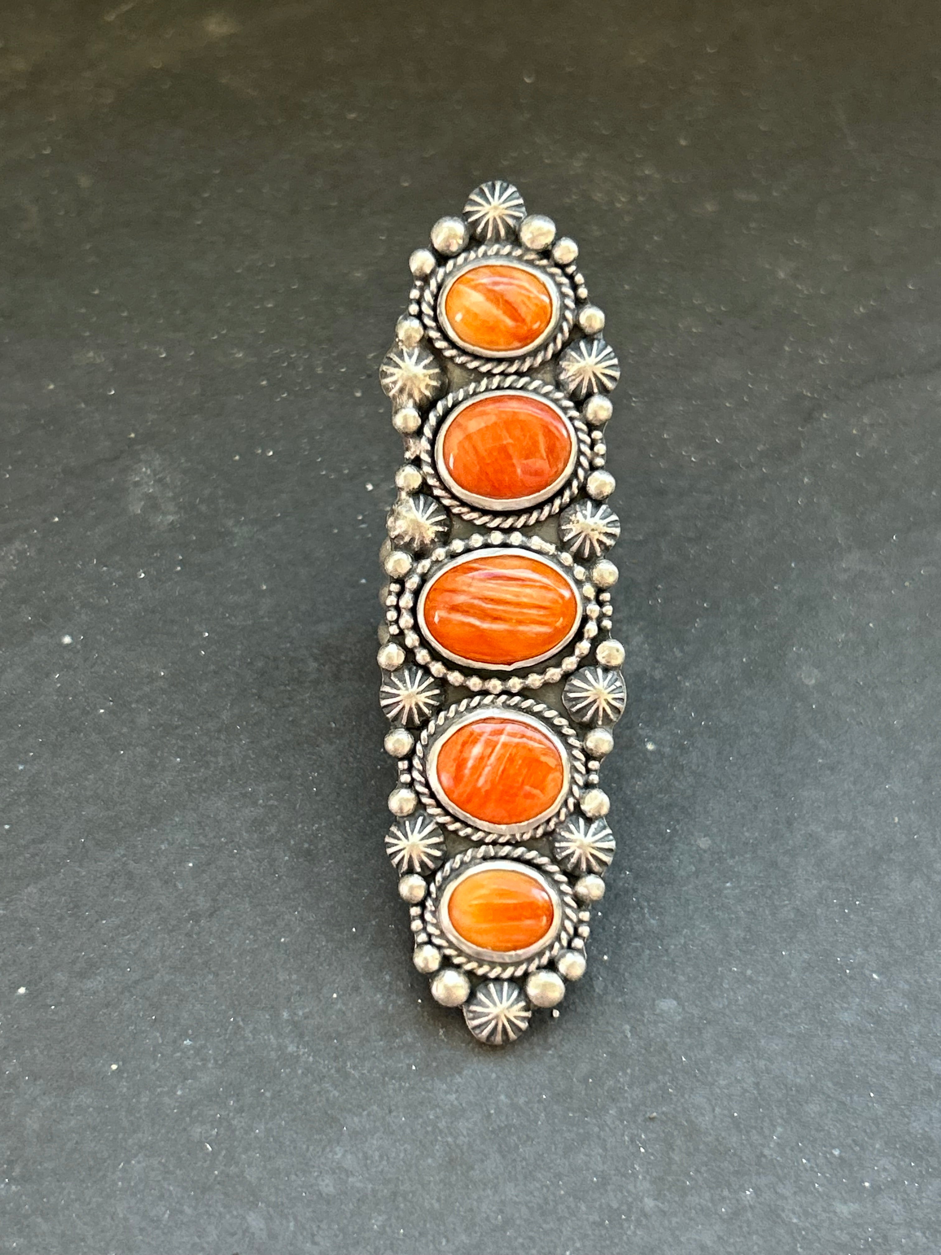 Orange Spiny Oyster Crawler Ring