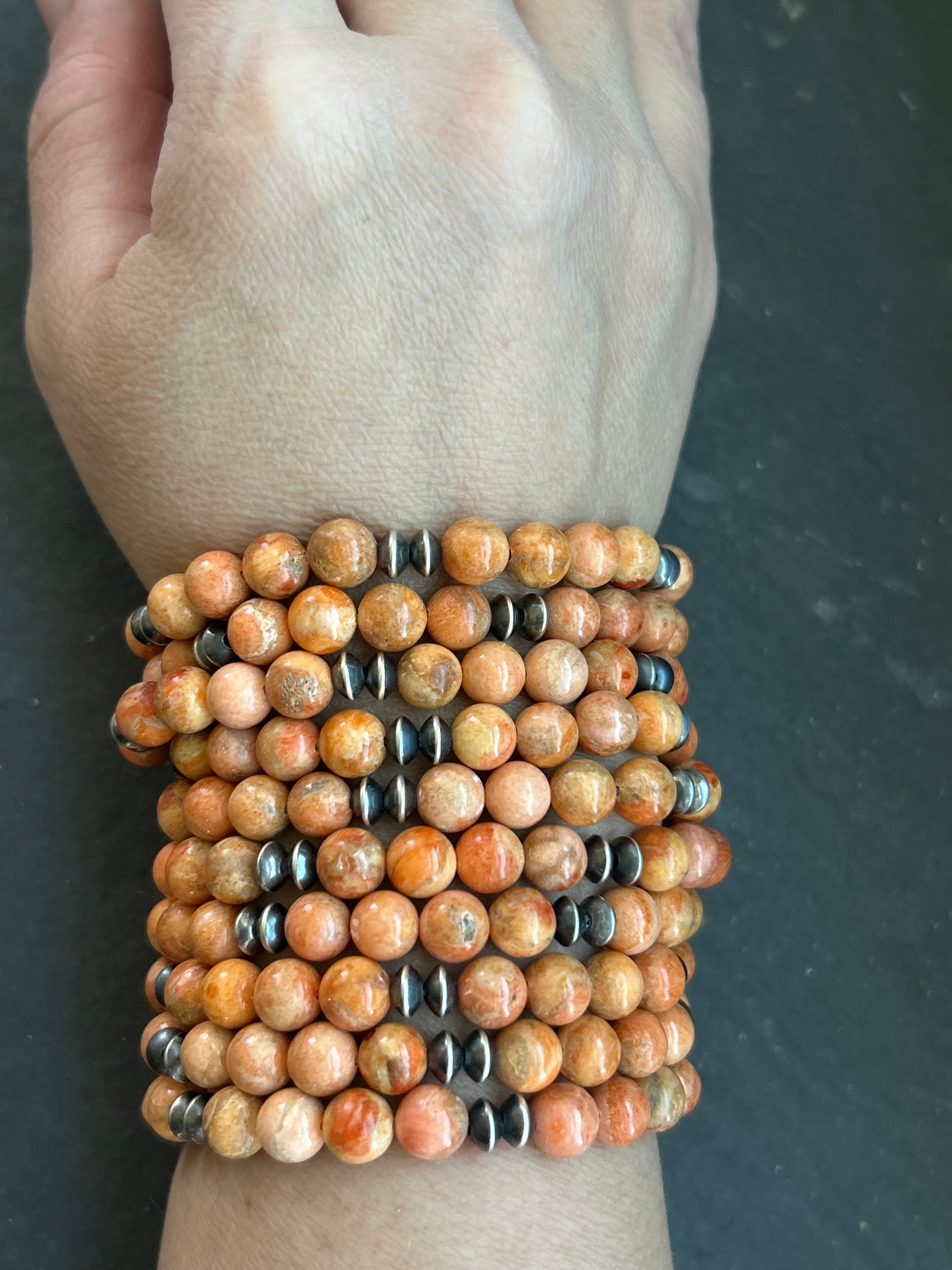 Bone Coral Stretchy Stacker Bracelet Style #2