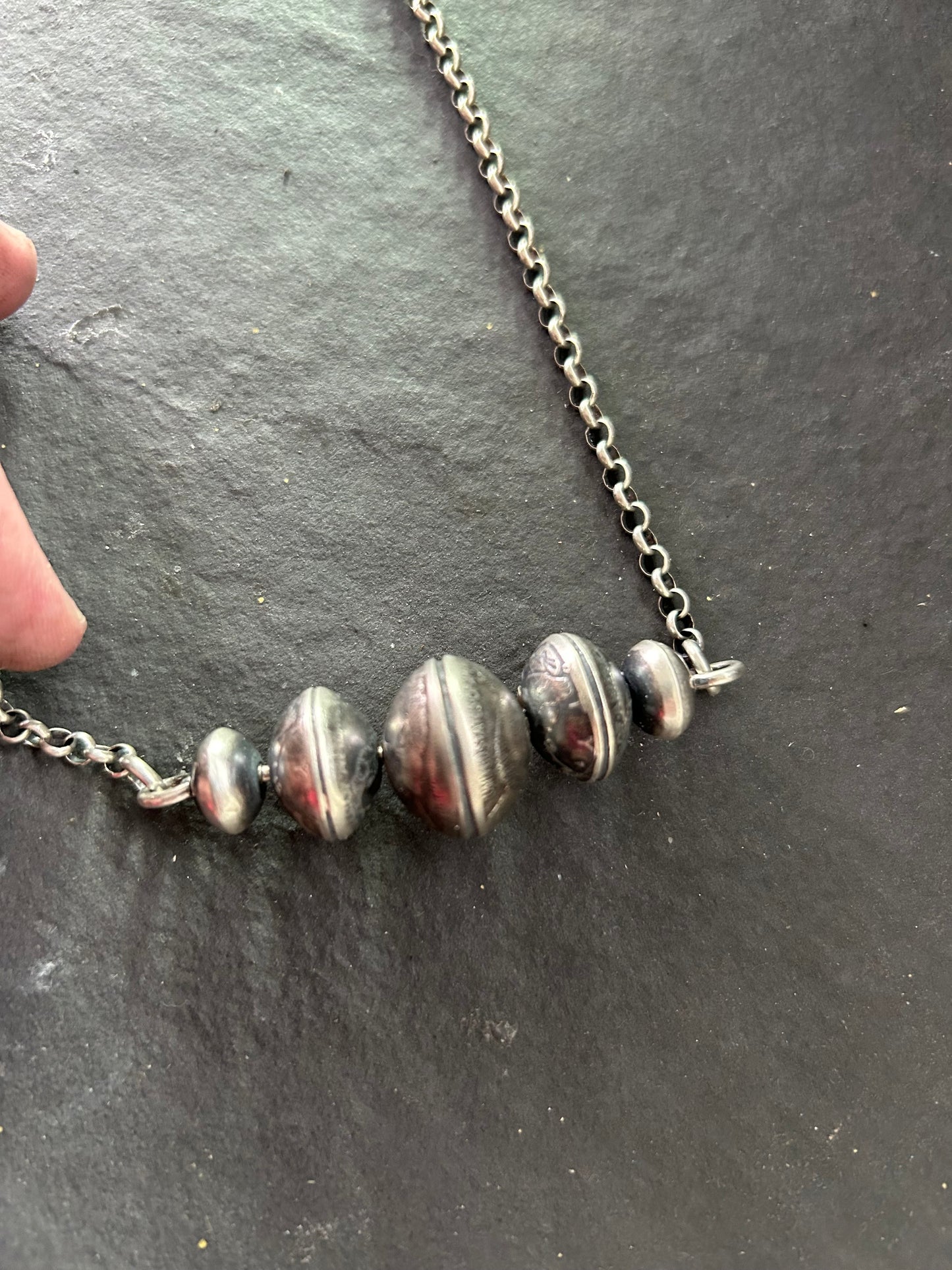 Sterling Silver + Vintage Coin 18" Ponca Bar Pendant Necklace