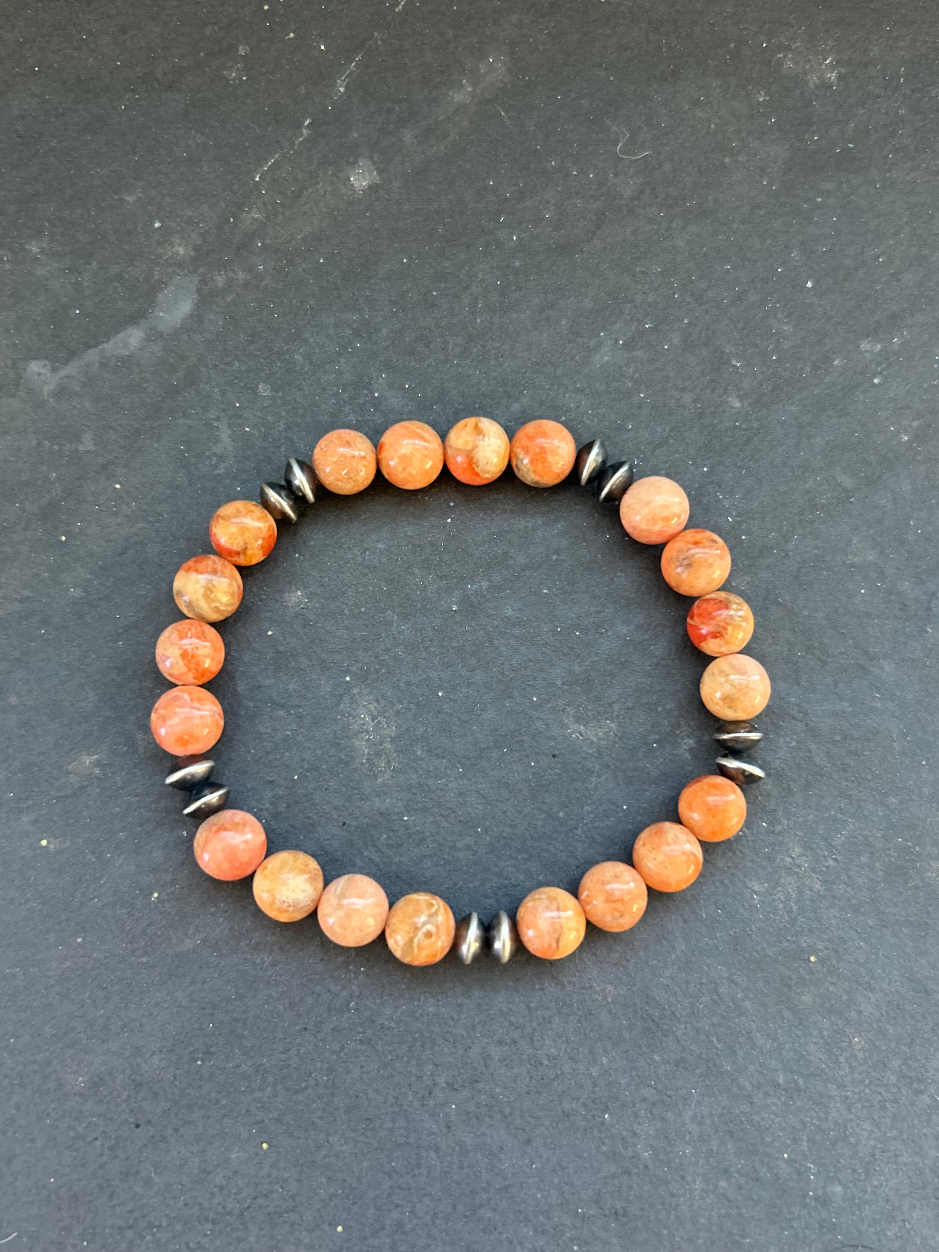 Bone Coral Stretchy Stacker Bracelet Style #2