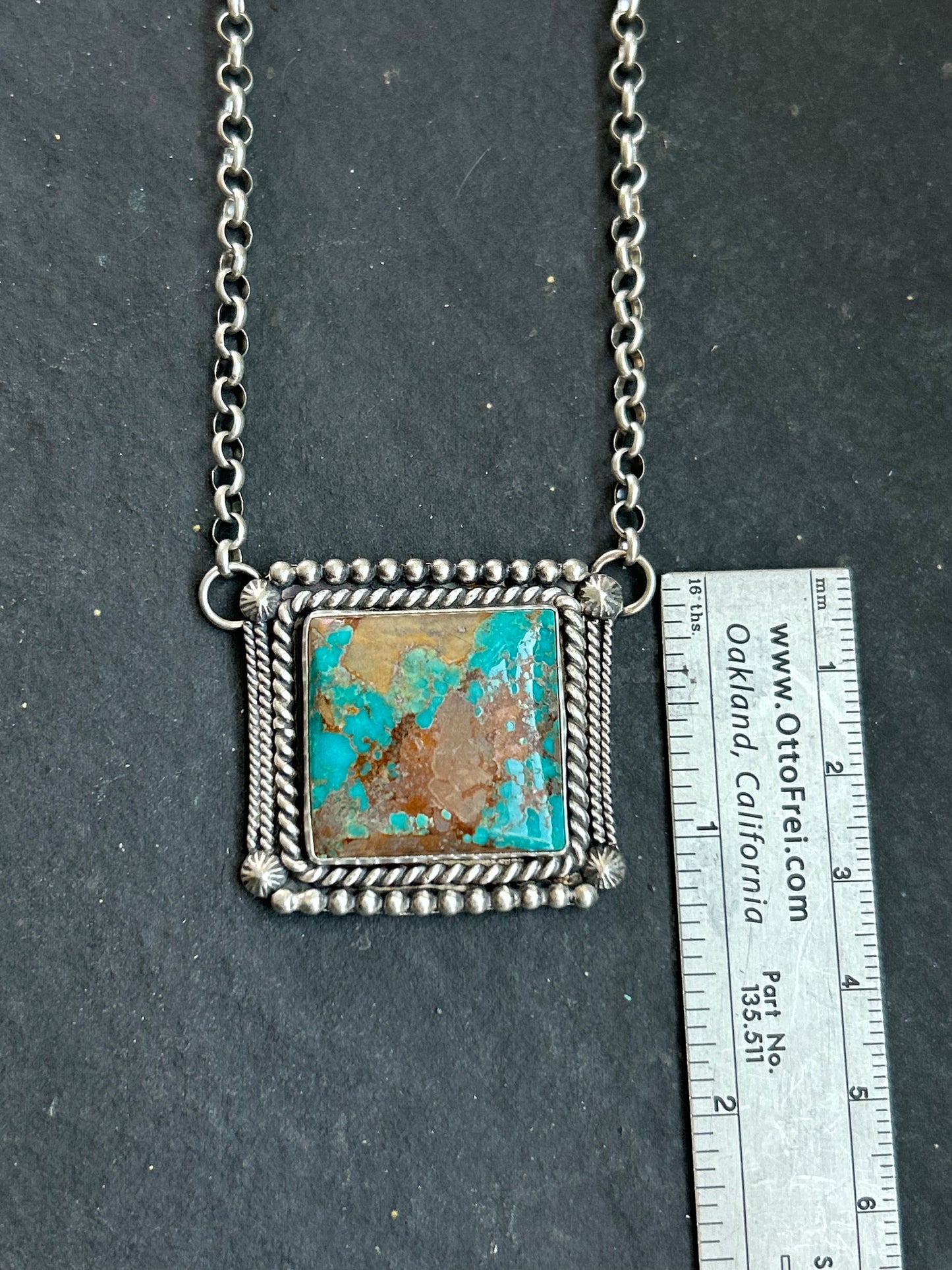 Easter Blue Turquoise Bar Necklace