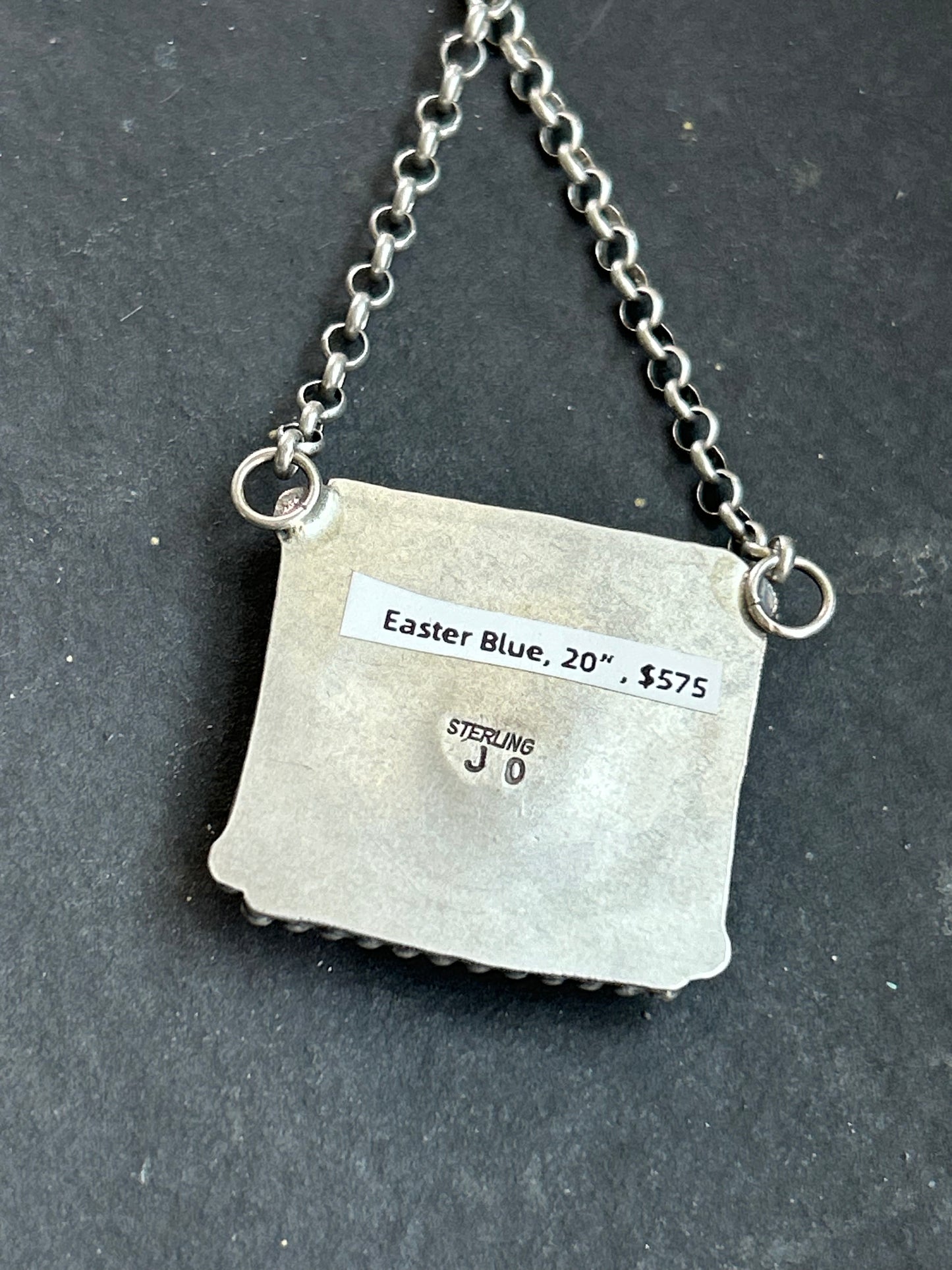 Easter Blue Turquoise Bar Necklace