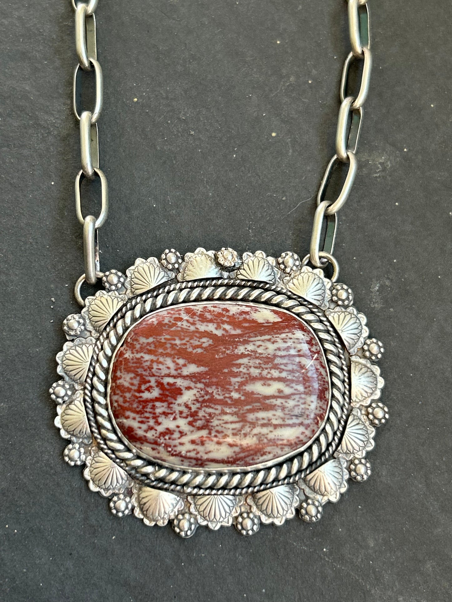 Red Buffalo Bar Necklace