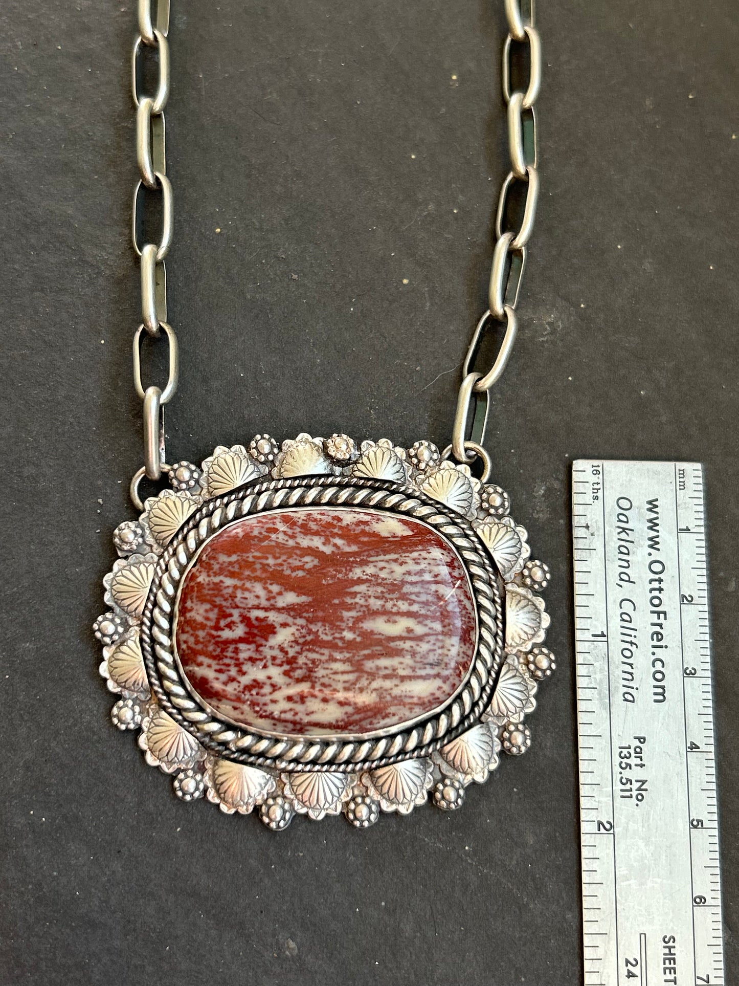 Red Buffalo Bar Necklace