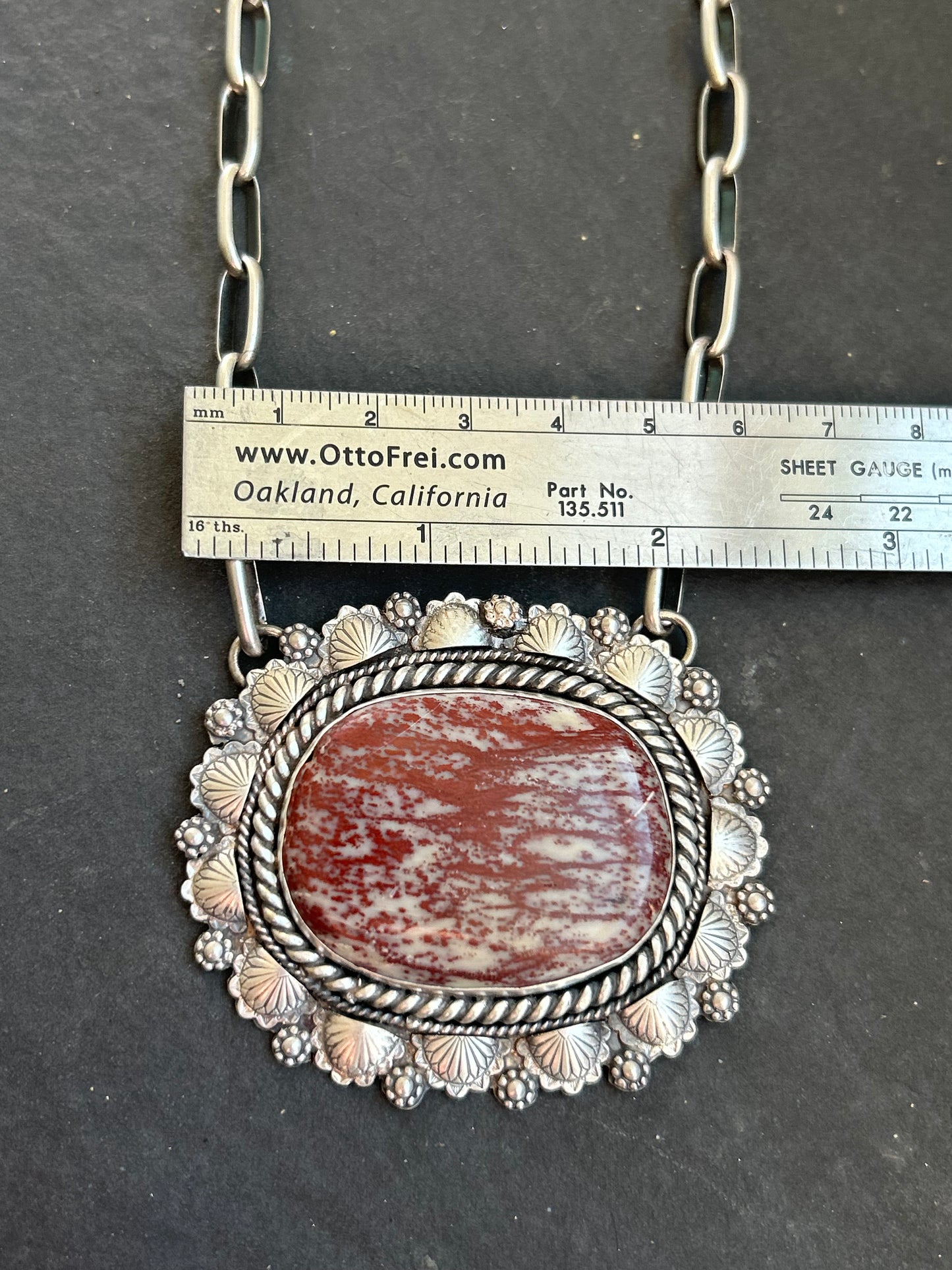 Red Buffalo Bar Necklace