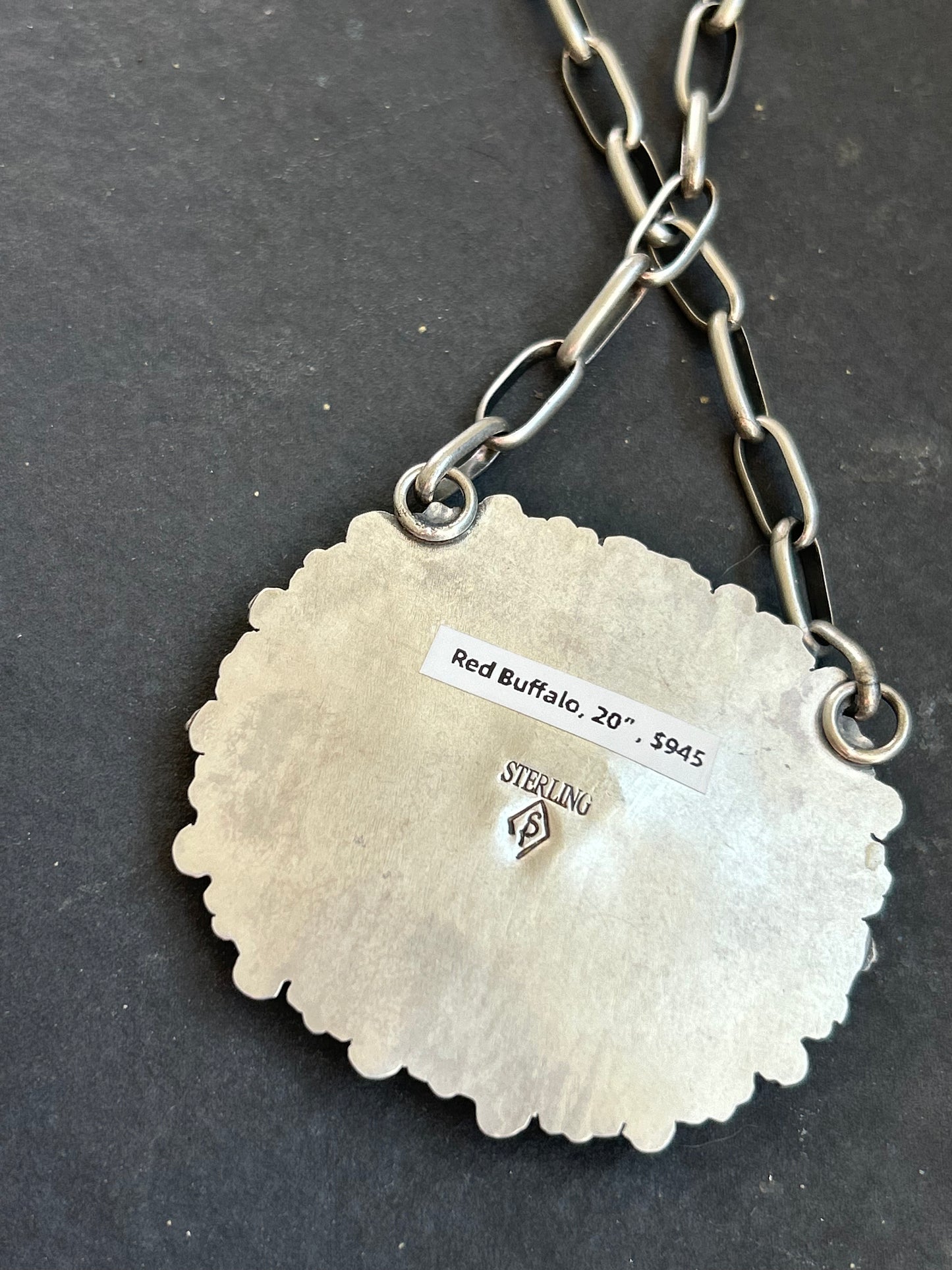 Red Buffalo Bar Necklace