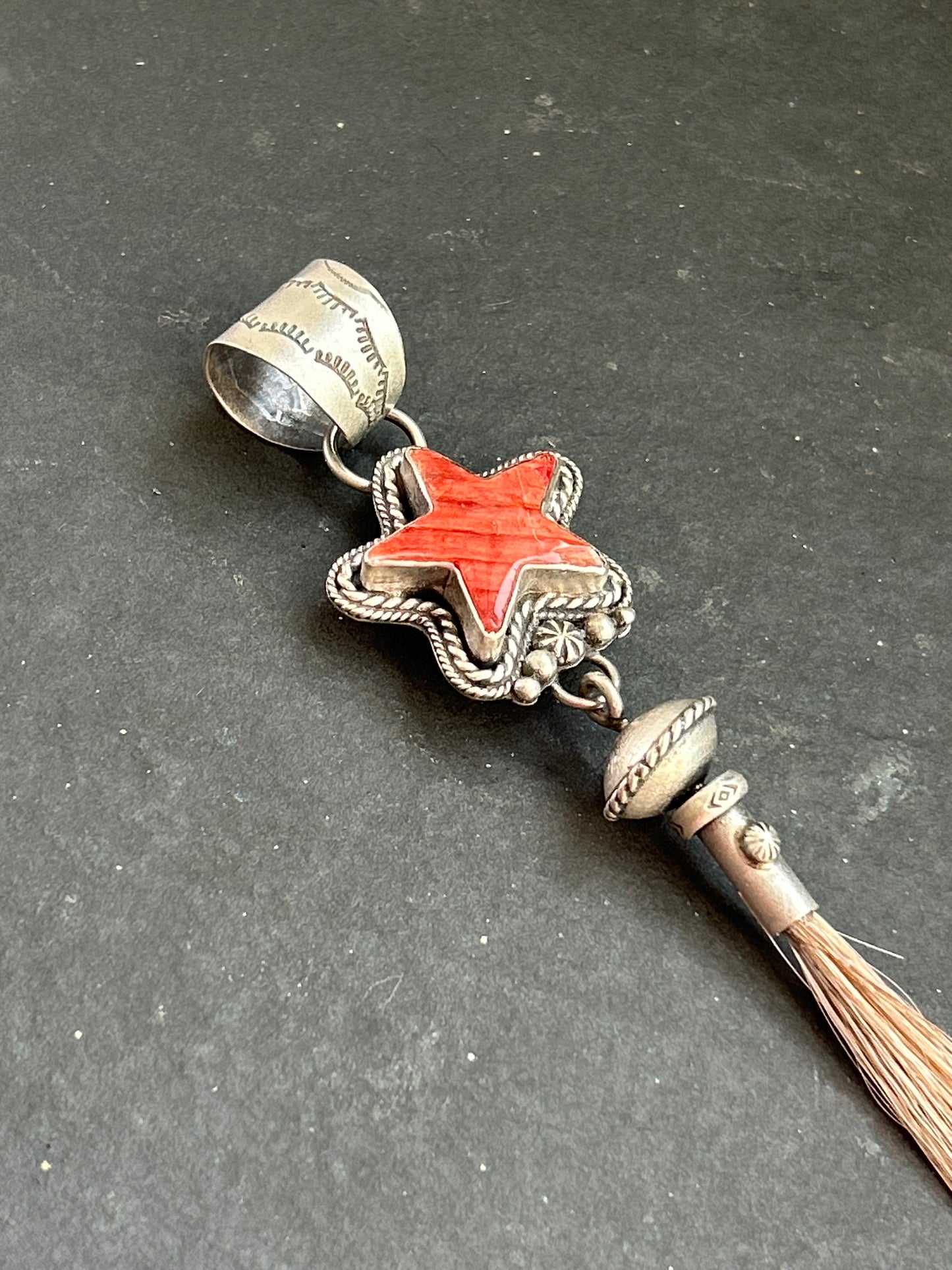 Red Spiny Oyster Shooting Star Pendant