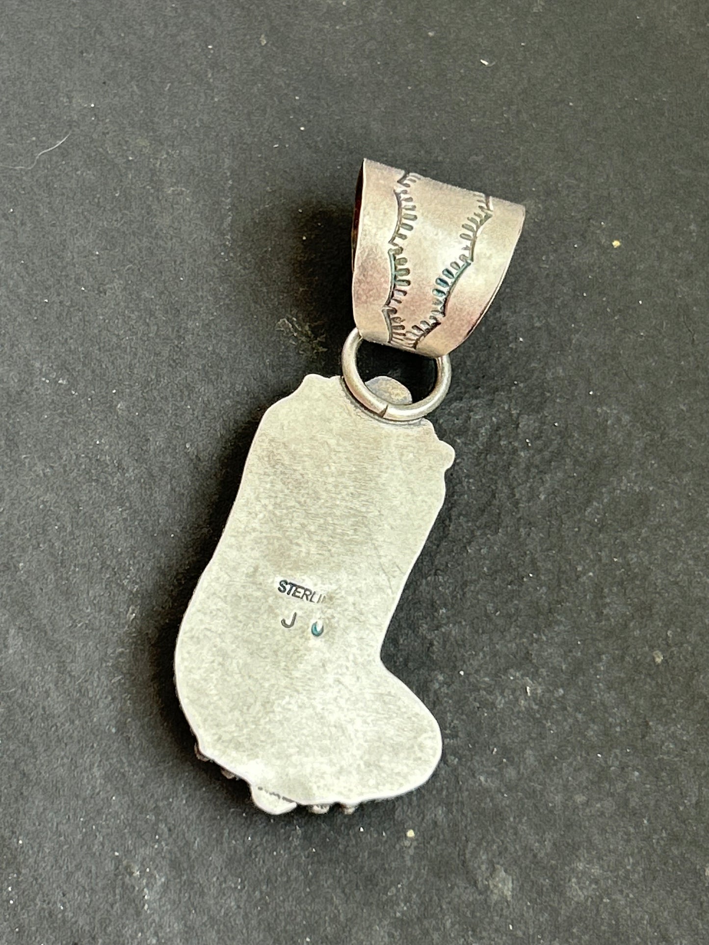 Orange Spiny Oyster Cowboy Boot Pendant