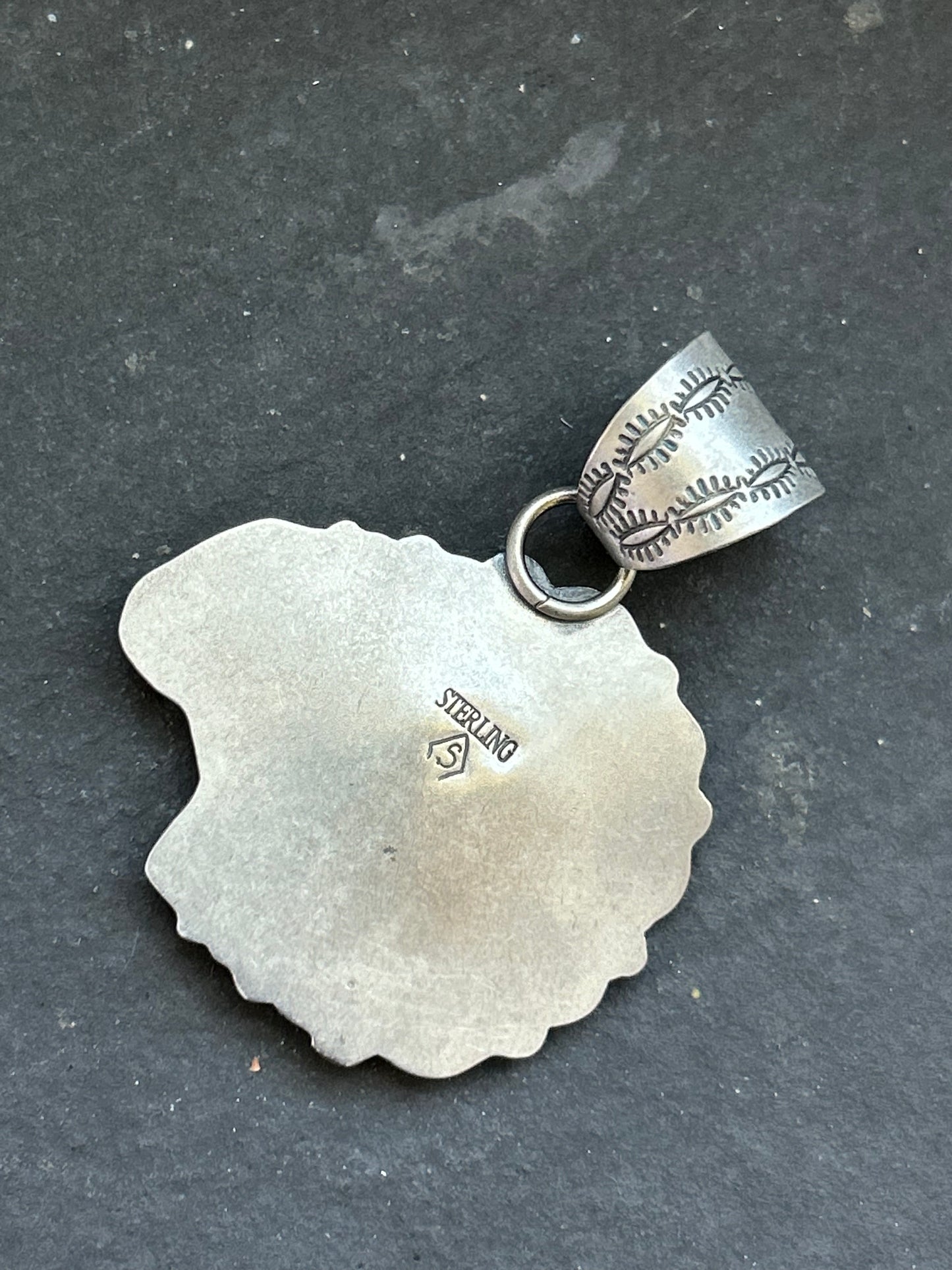 Orange Spiny Oyster Bear Pendant