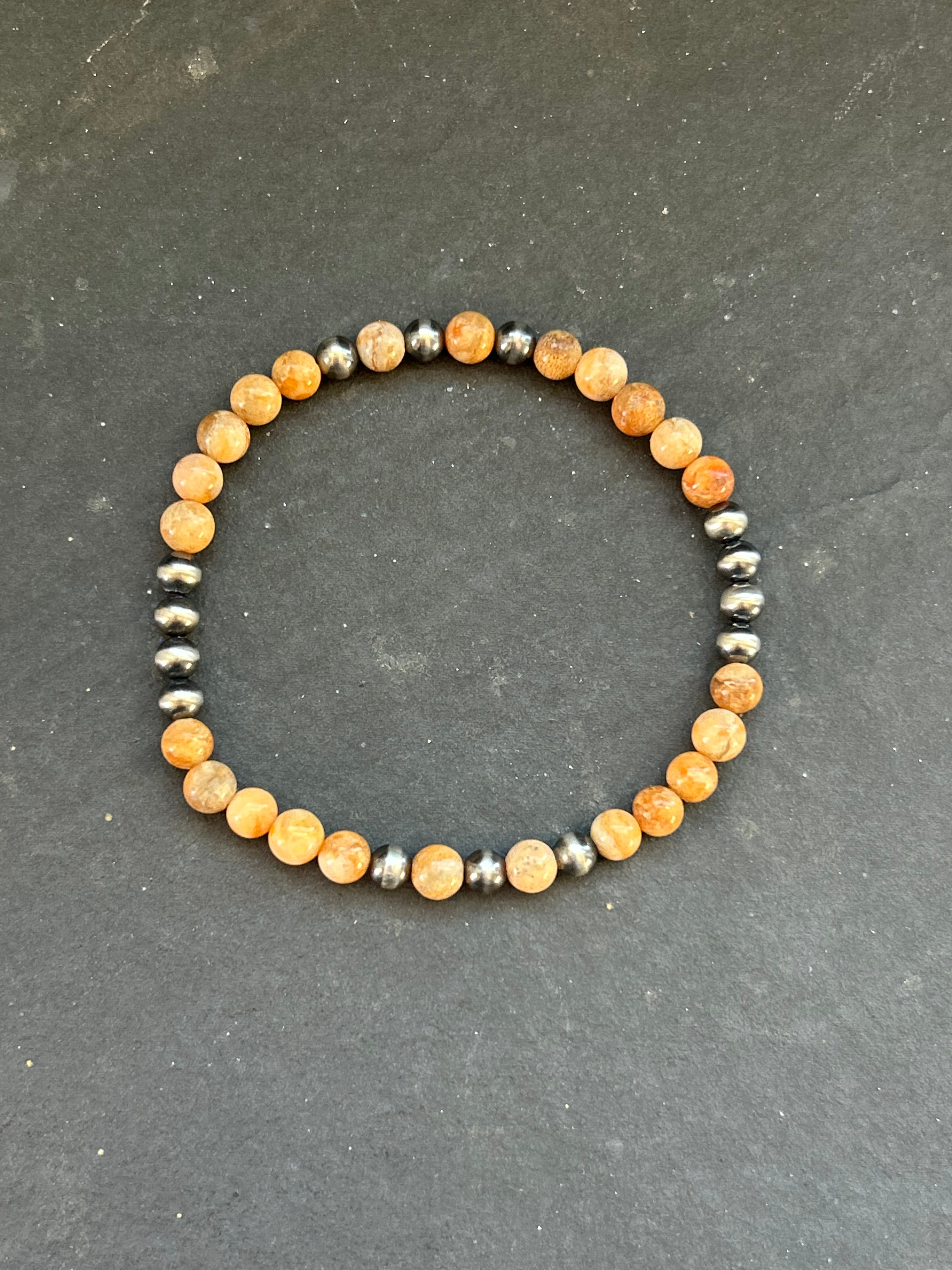 Bone Coral Stretchy Stacker Bracelet Style #1