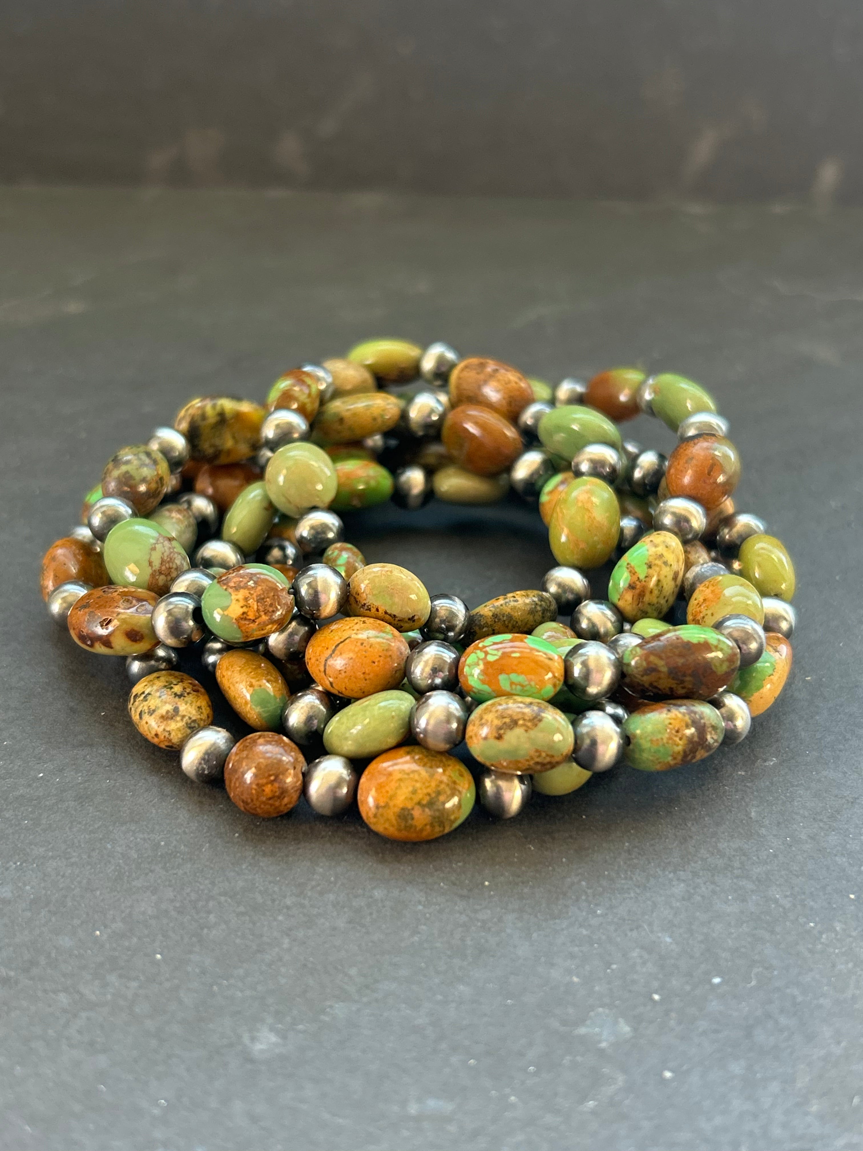 Chunky Kingman Stretchy Stacker Bracelet Style #3