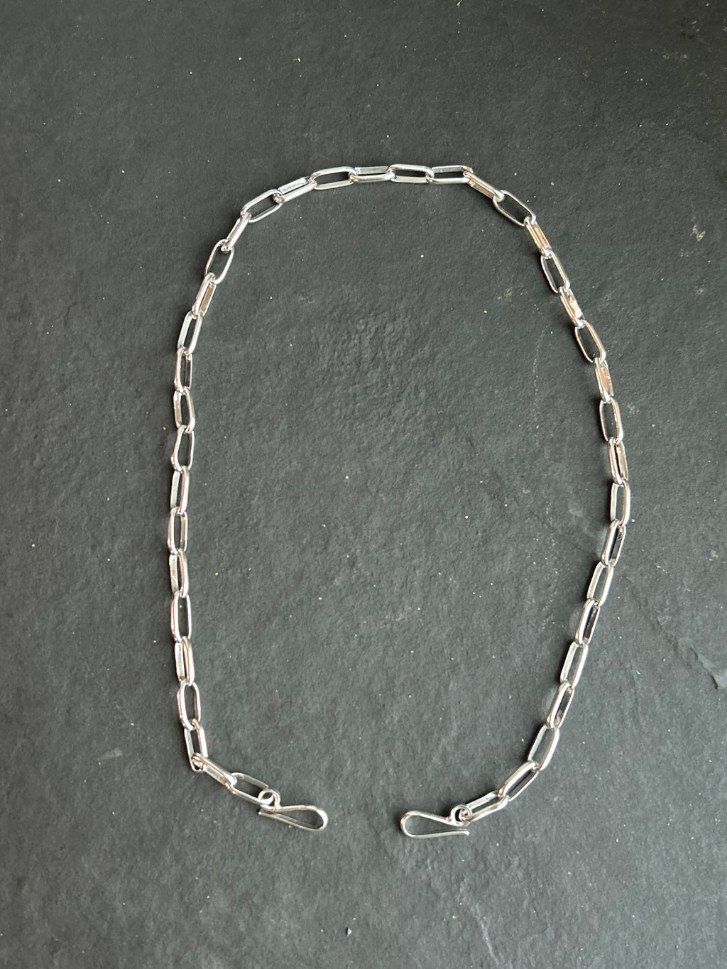 Sterling Silver Medium Link Dainty Paperclip Twilly Slider Converter Chain