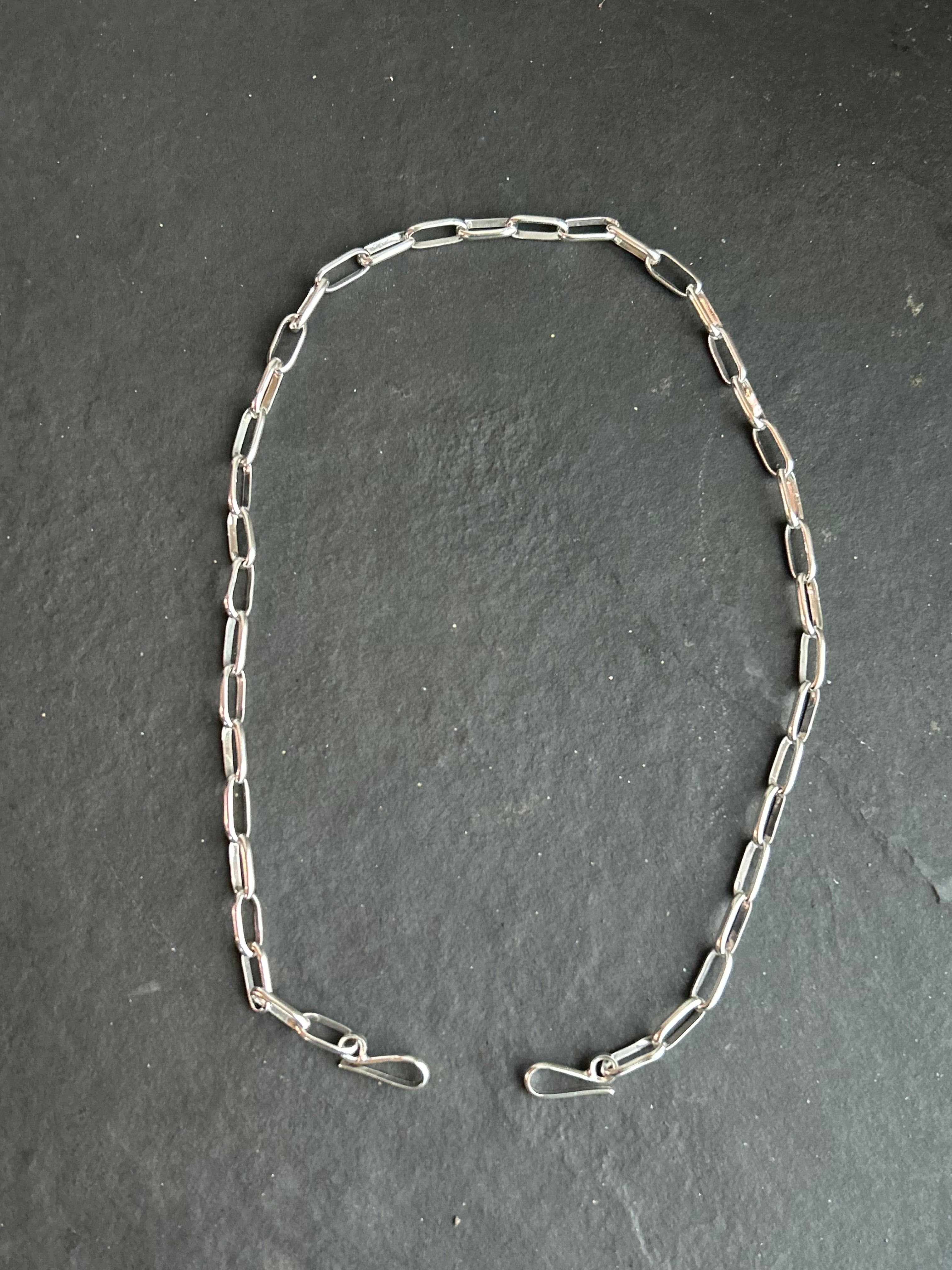 Sterling Silver Medium Link Dainty Paperclip Twilly Slider Converter Chain