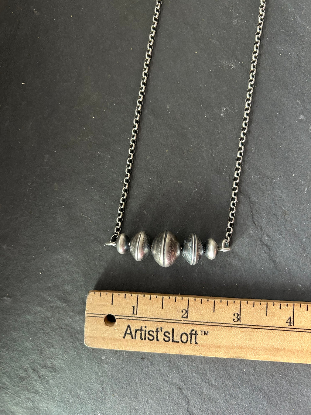 Sterling Silver + Vintage Coin 18" Ponca Bar Pendant Necklace