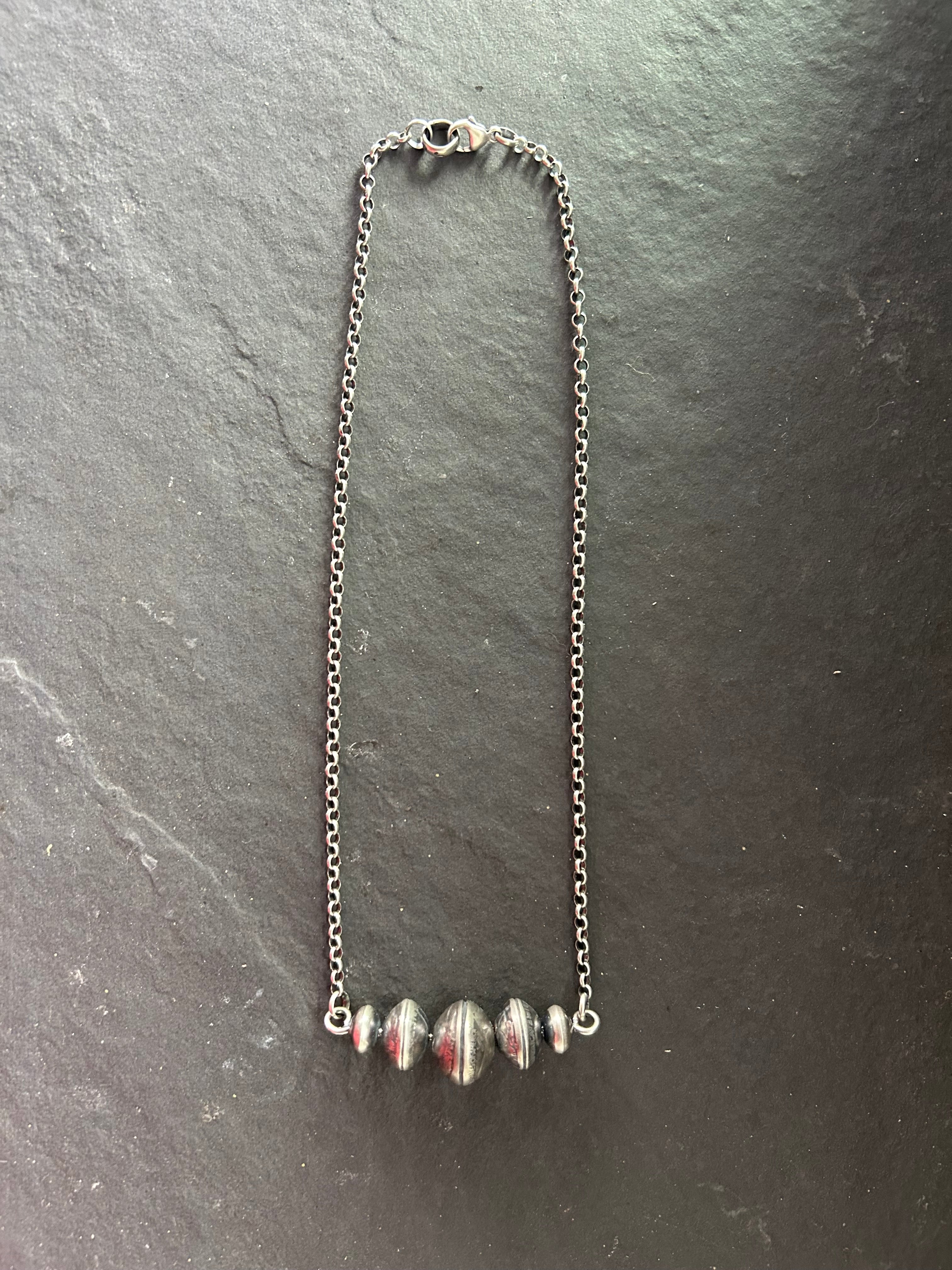 Sterling Silver + Vintage Coin 18" Ponca Bar Pendant Necklace