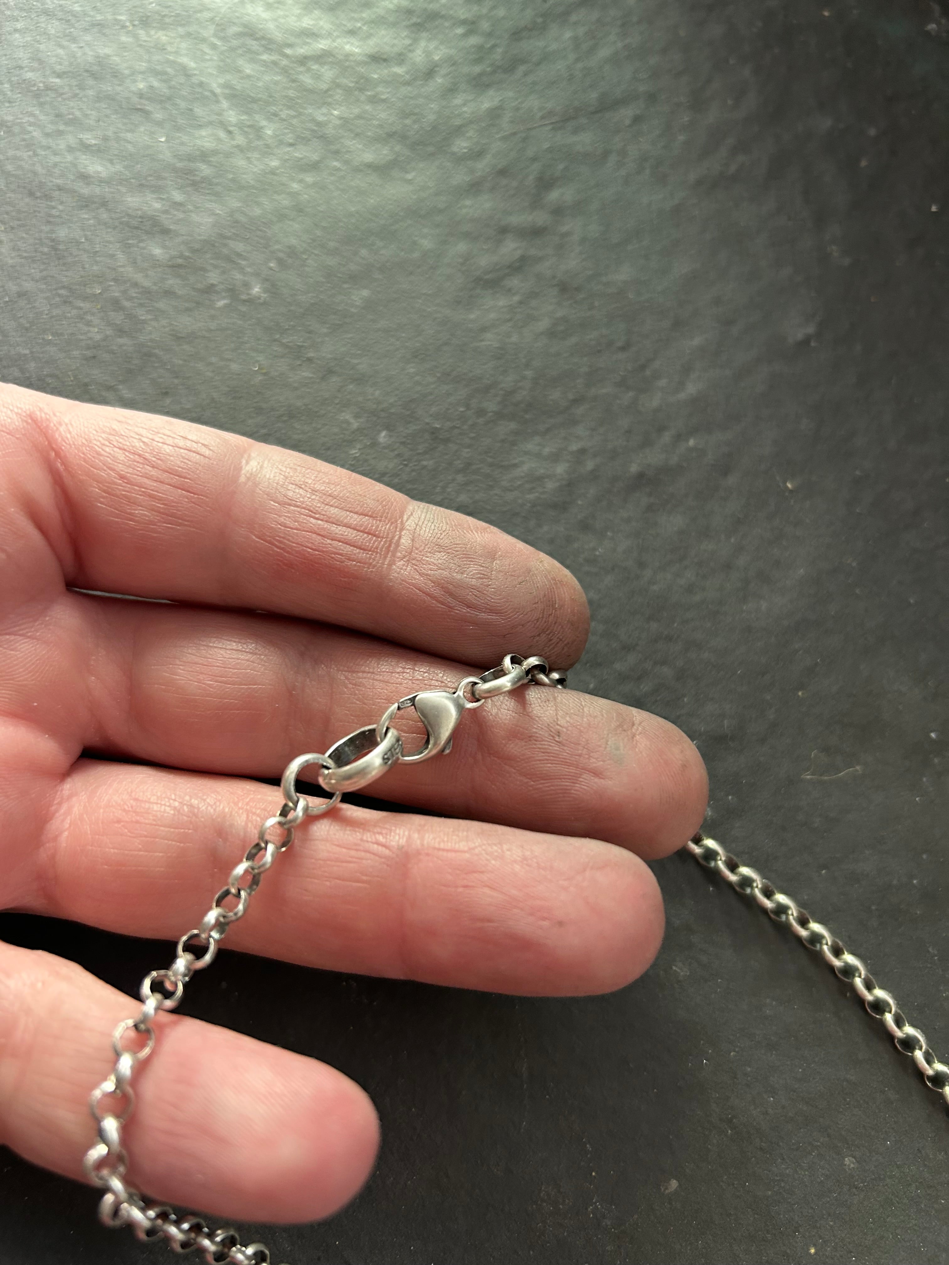 Sterling Silver + Vintage Coin 18" Ponca Bar Pendant Necklace