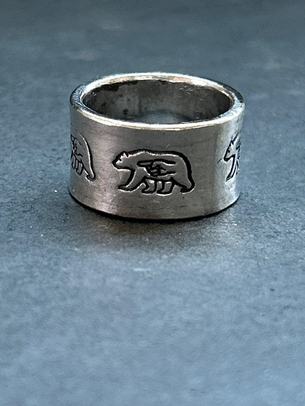 Wide Band Stamped Stacking Ring Size 5.5 Style #4