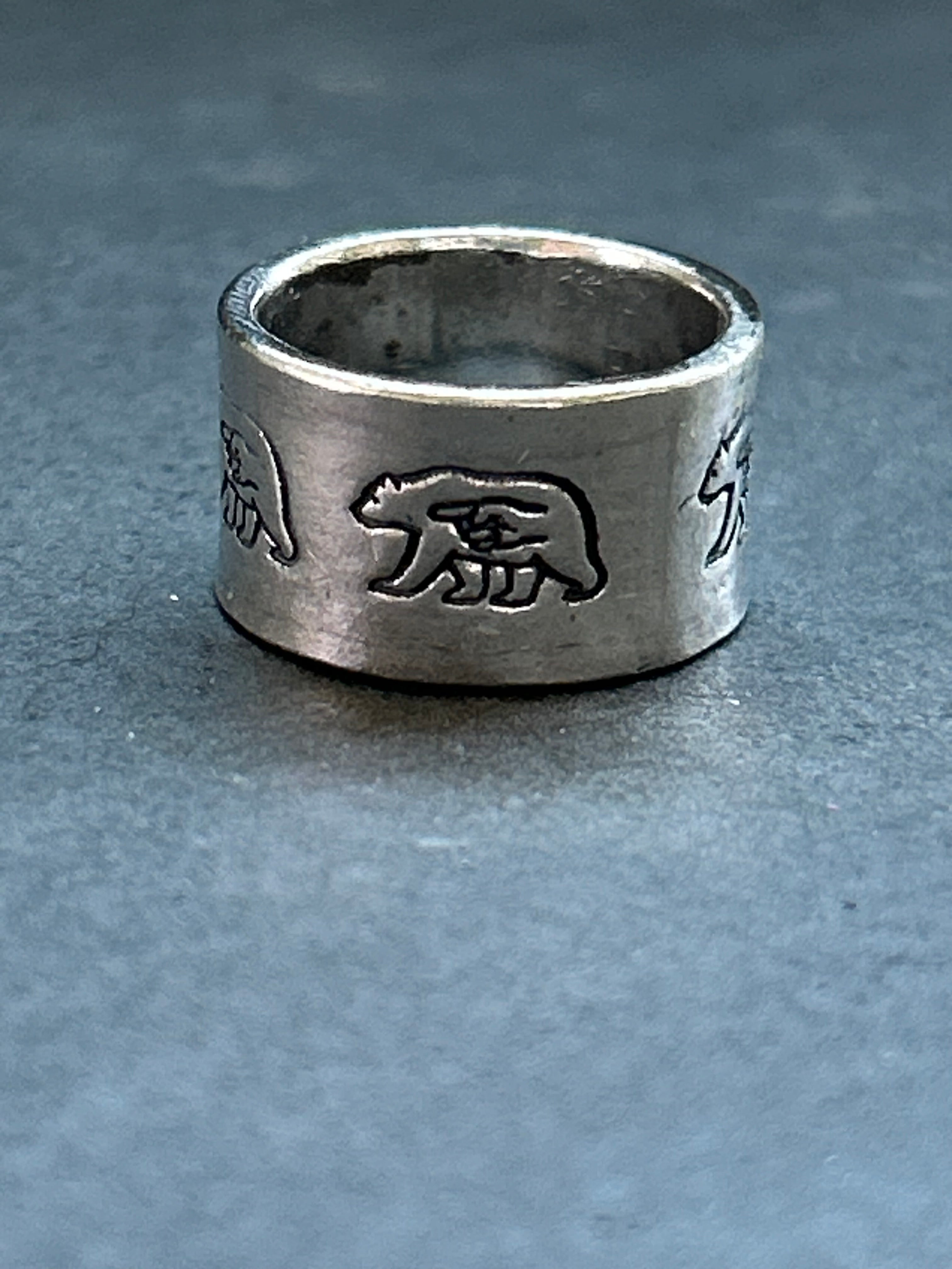 Wide Band Stamped Stacking Ring Size 5.5 Style #4