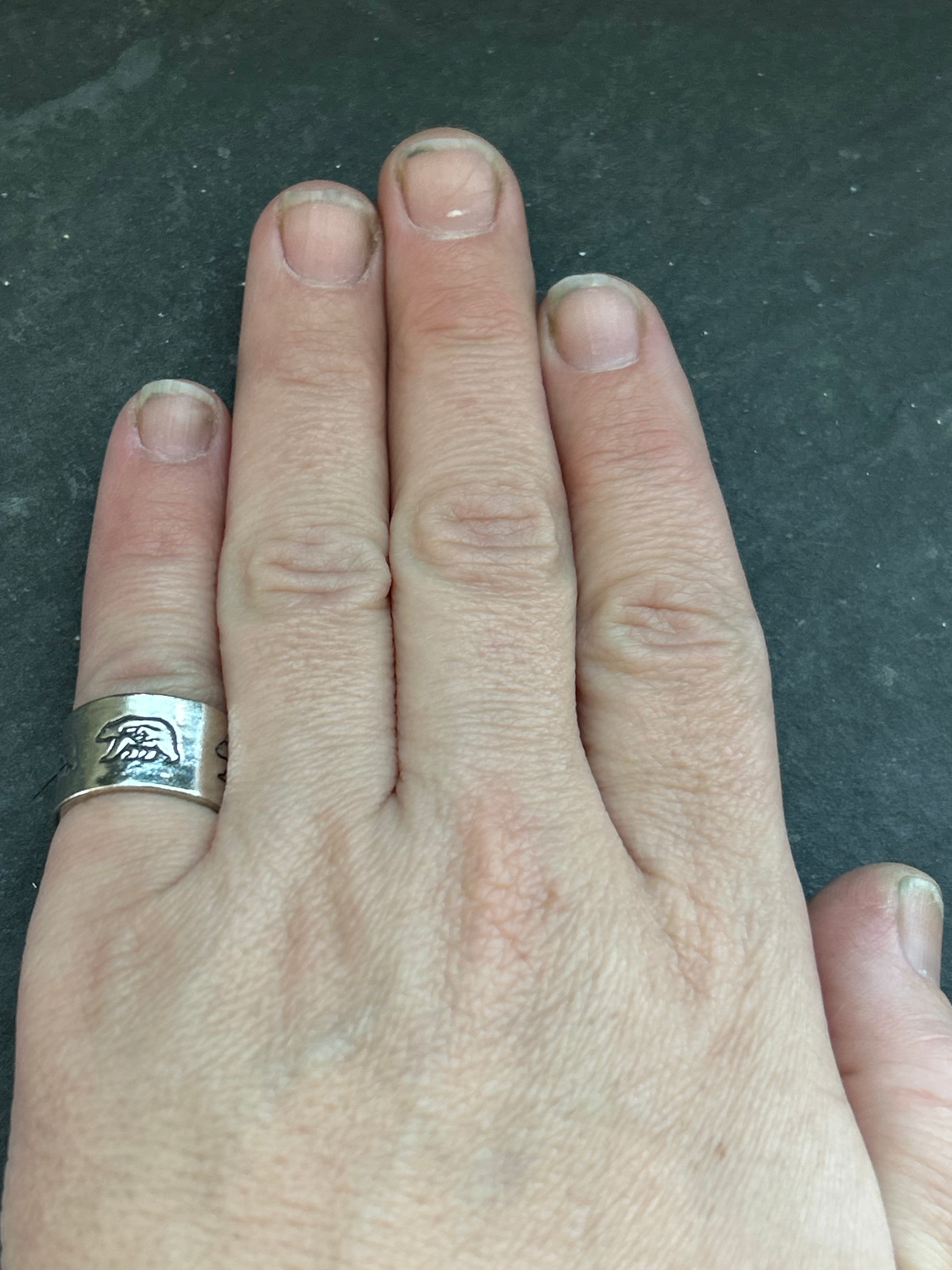 Wide Band Stamped Stacking Ring Size 5.5 Style #4