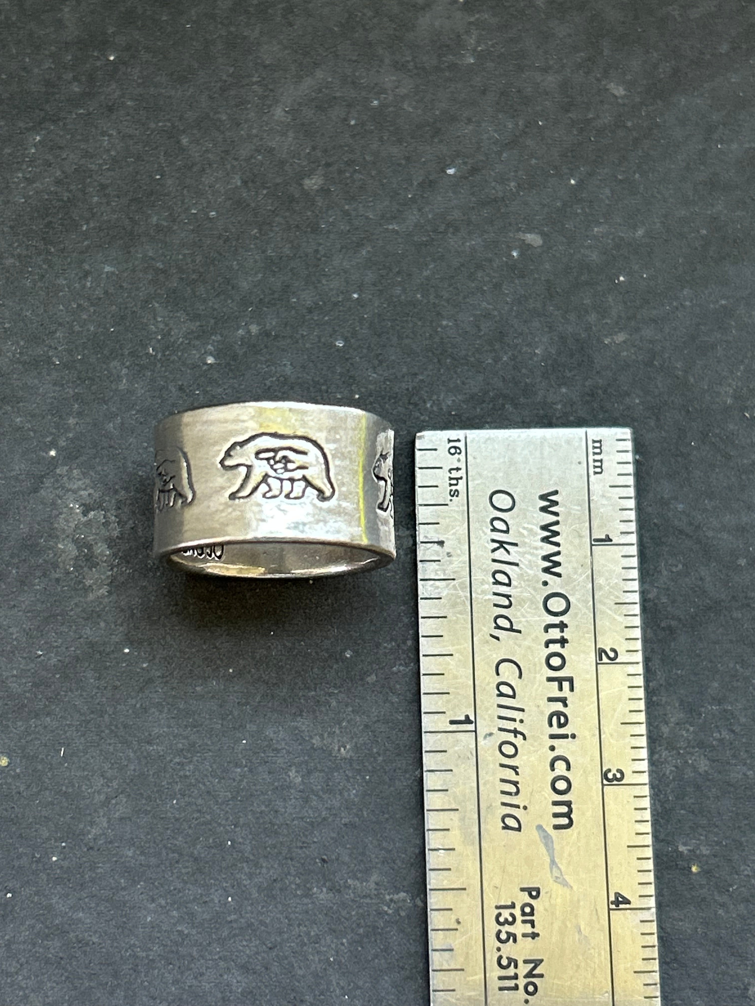 Wide Band Stamped Stacking Ring Size 5.5 Style #4