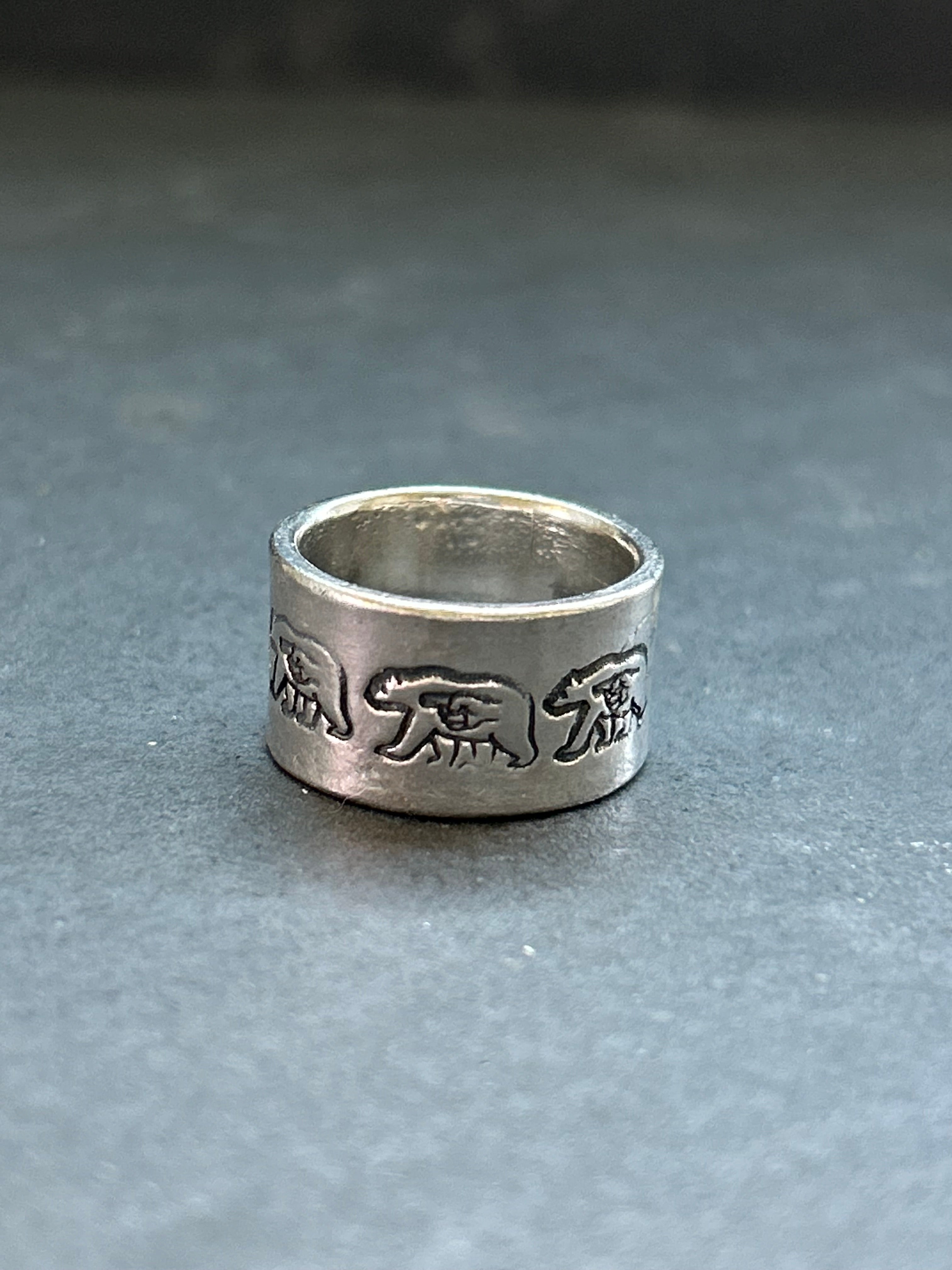 Wide Band Stamped Stacking Ring Size 6.5 Style #7