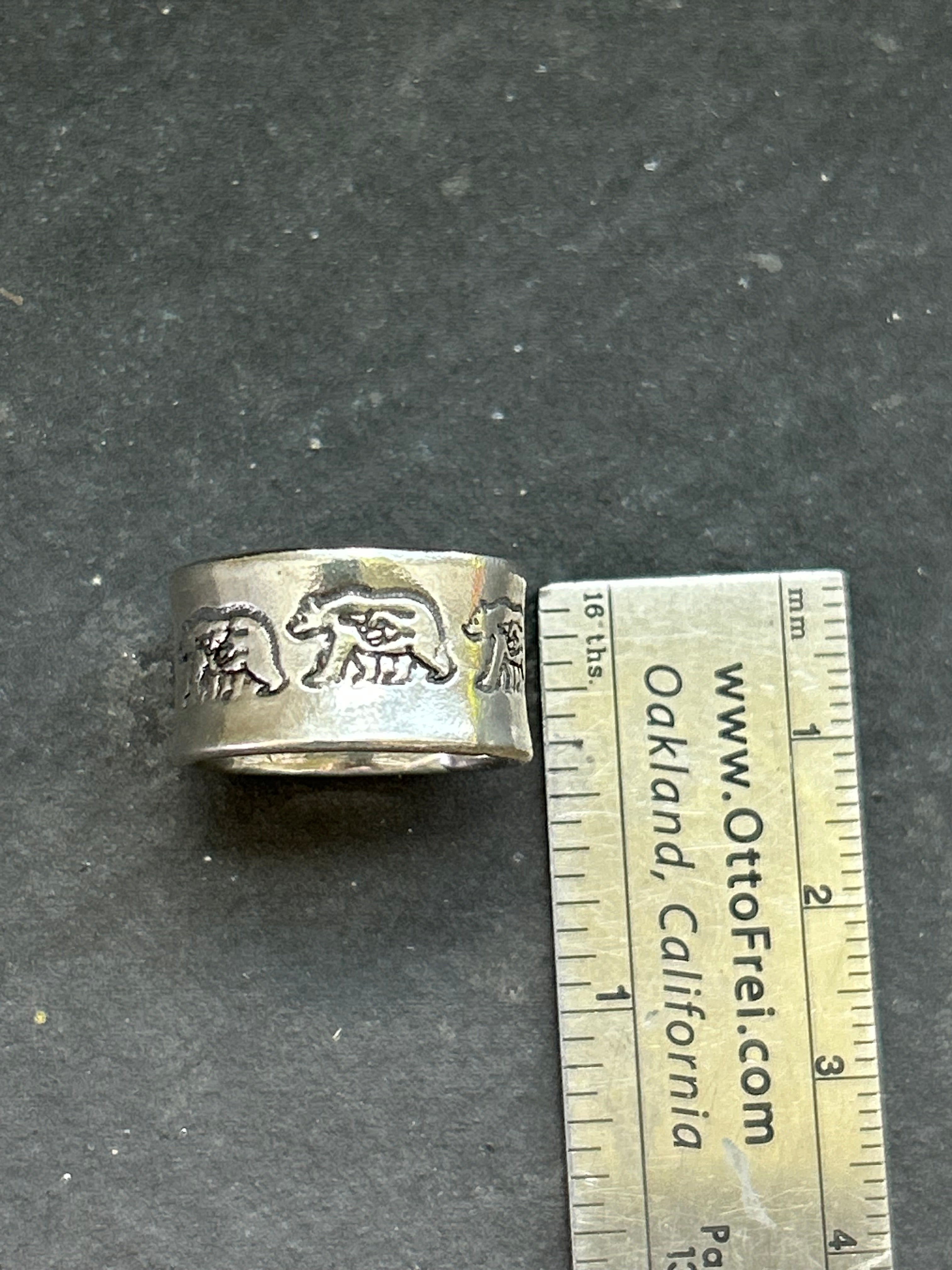 Wide Band Stamped Stacking Ring Size 6.5 Style #8