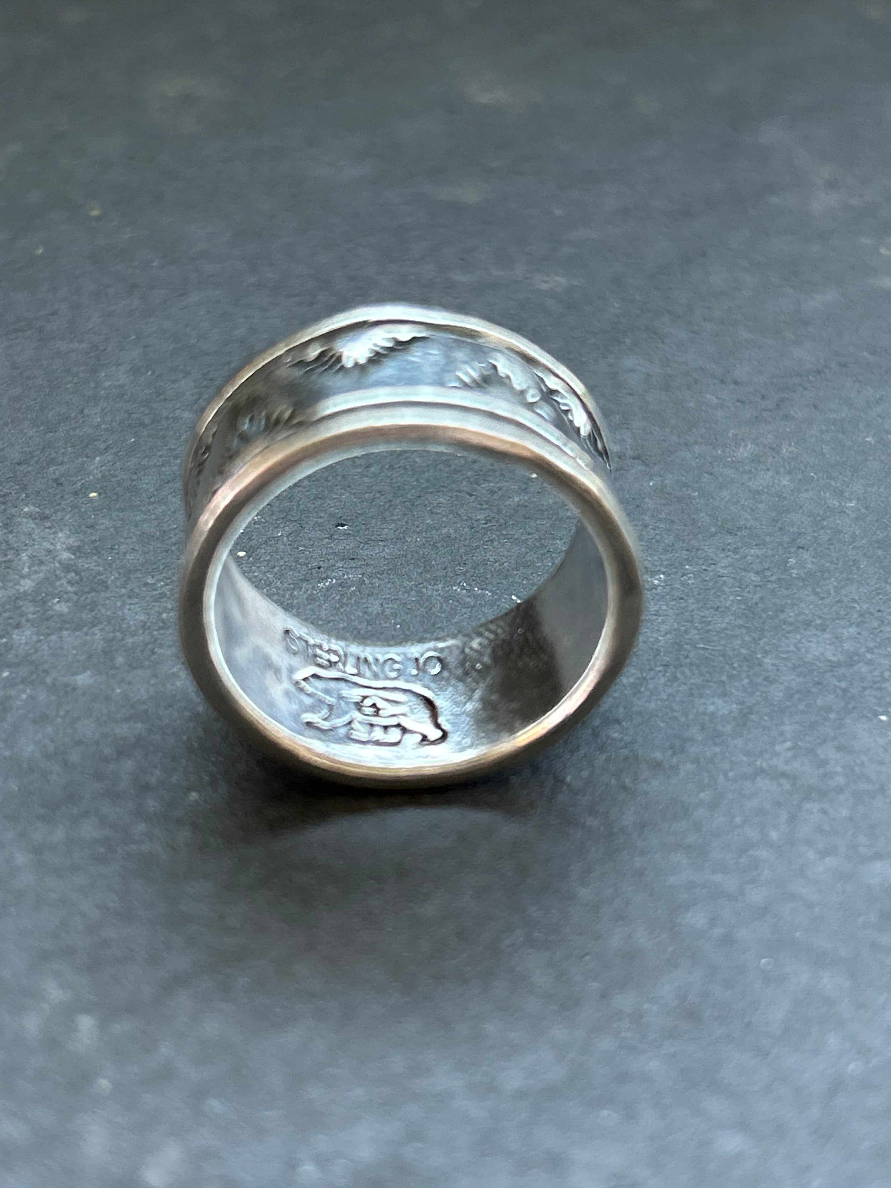 Wide Band Stamped Stacking Ring Size 9 Style #16