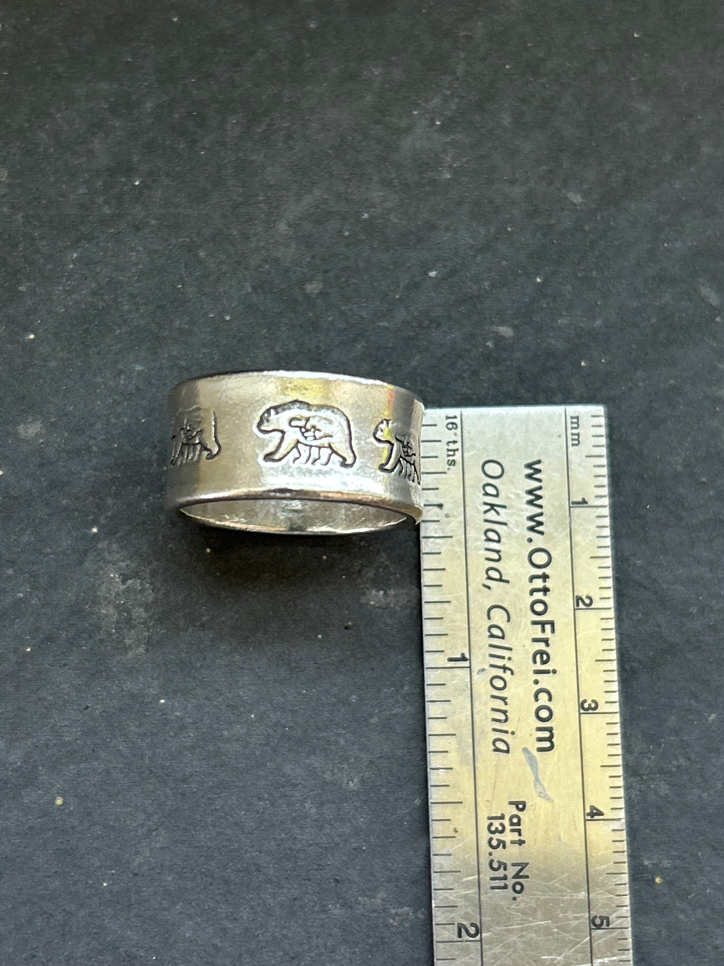 Sterling Silver Wide Band Stamped Stacking Ring Size 10 Style #19