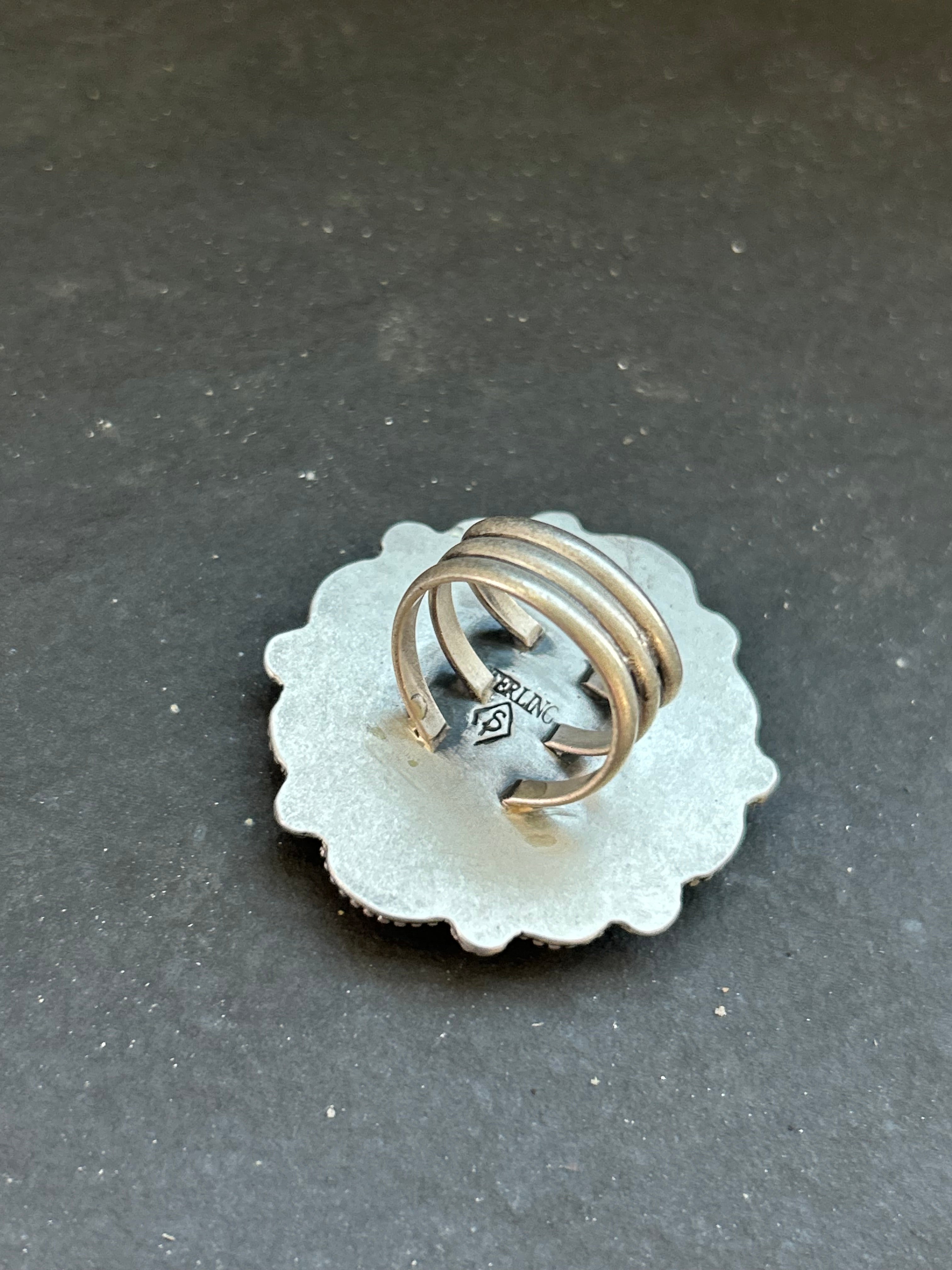 Orange Spiny Oyster Cluster Ring Style #1
