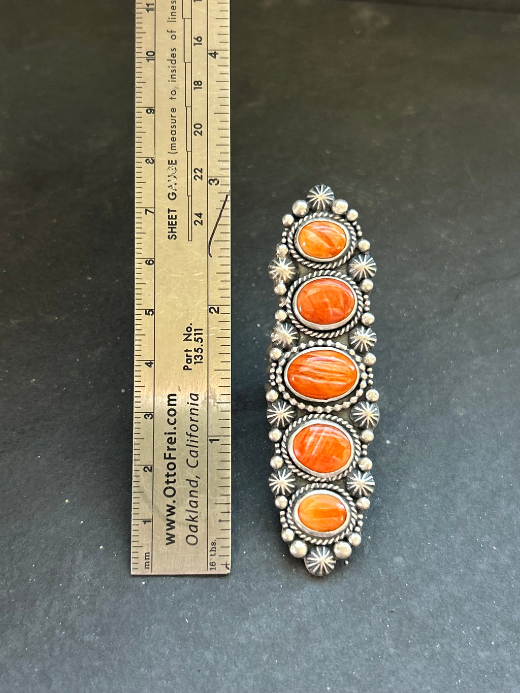 Orange Spiny Oyster Crawler Ring