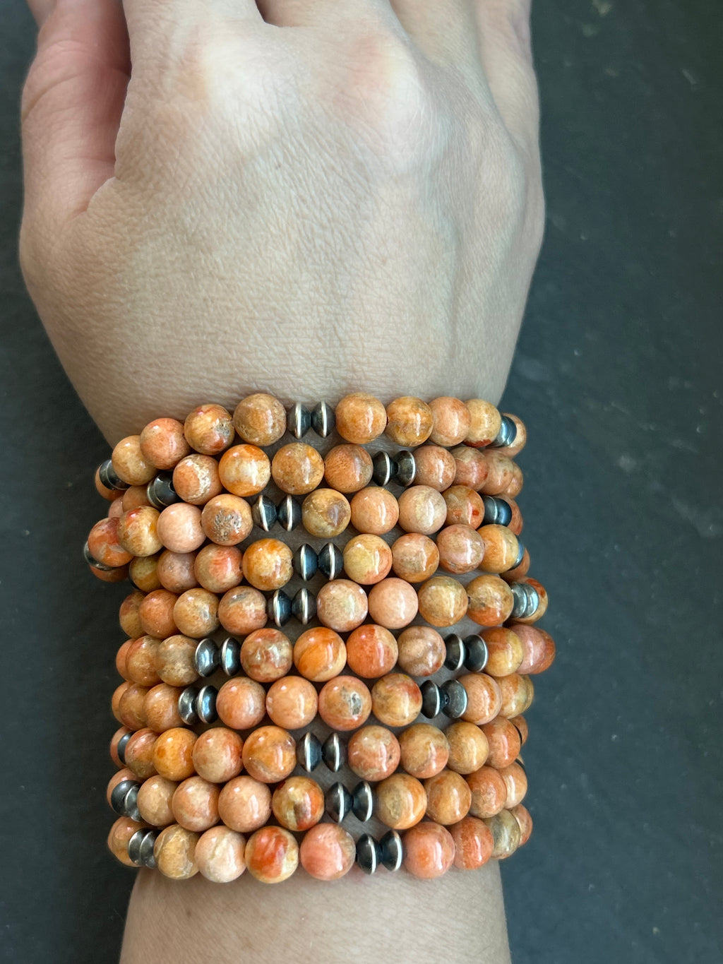 Bone Coral Stretchy Stacker Bracelet Style #2