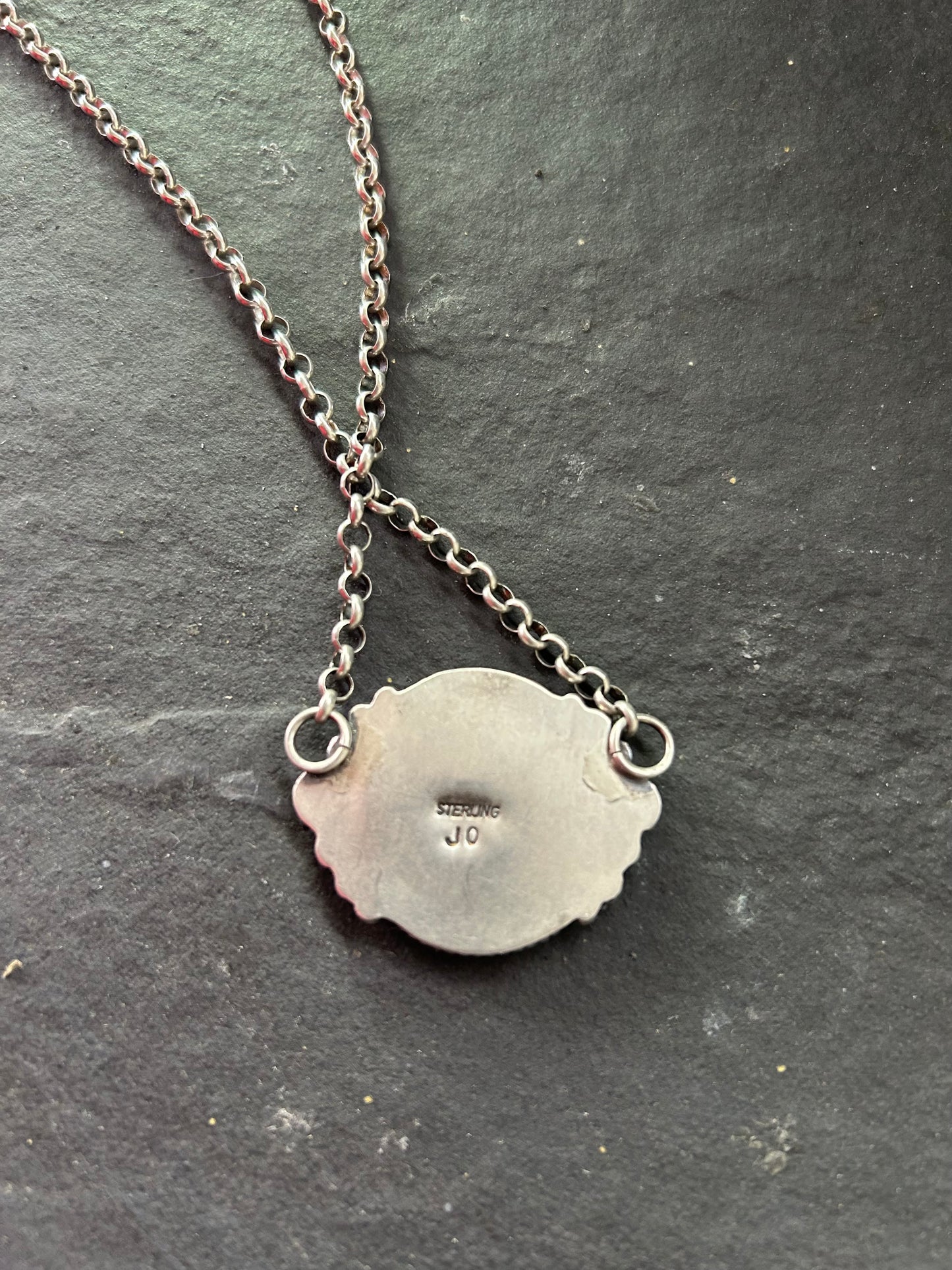 Sterling Silver + Vintage Buffalo Nickel 18" Fixed Chain Necklace (Buffalo Side)