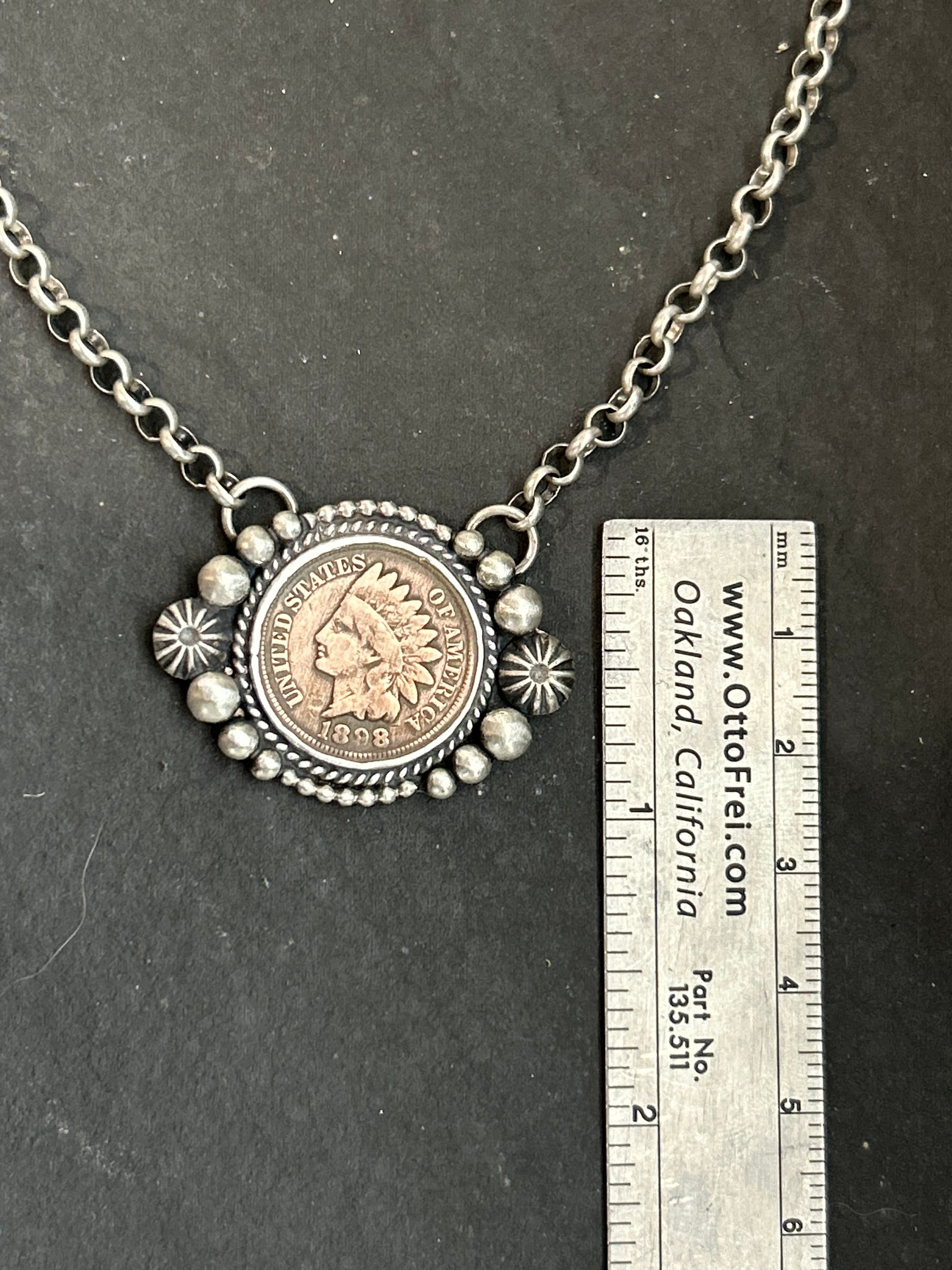 Indian Head Penny Fixed Chain Neckace