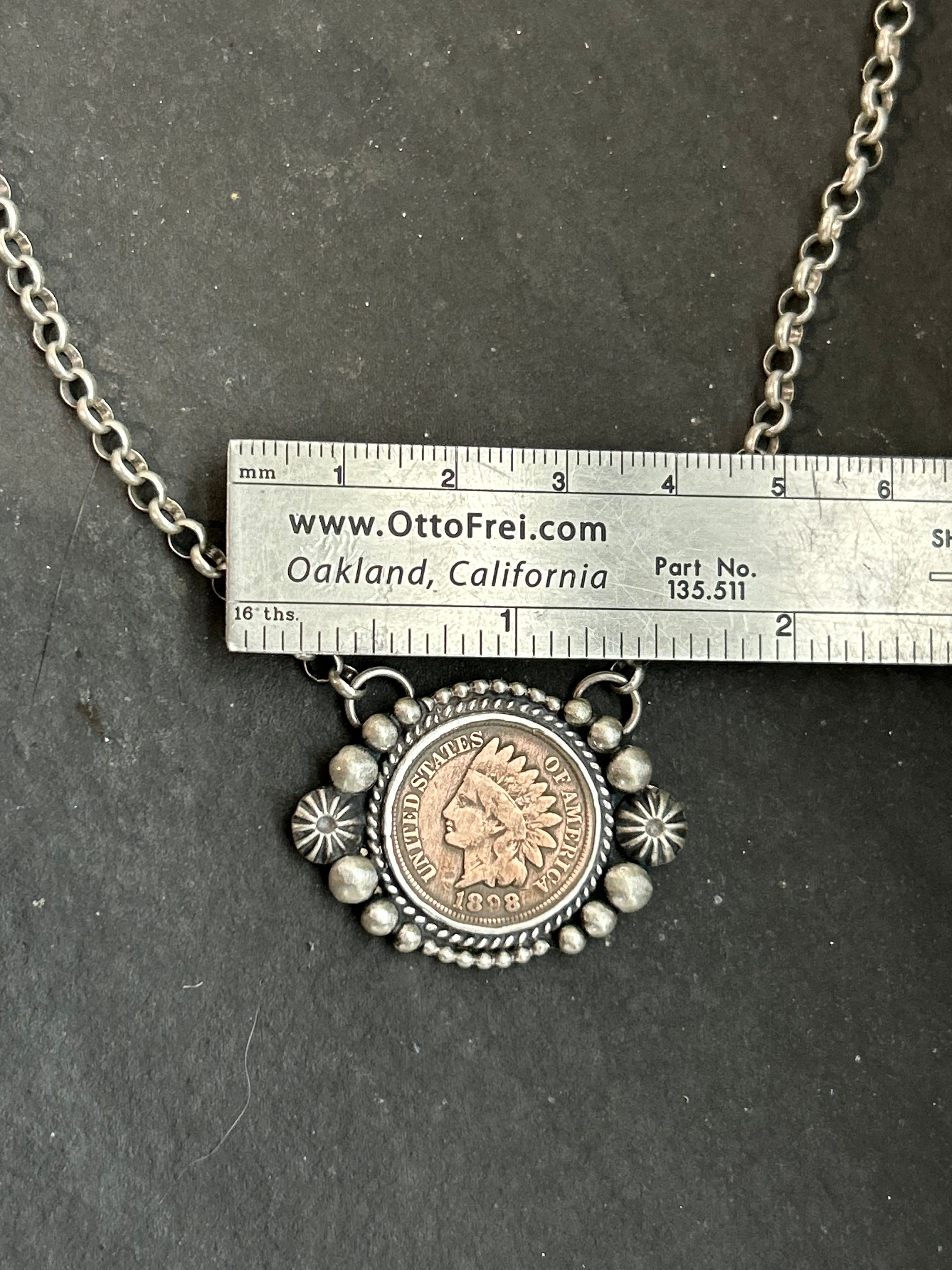 Indian Head Penny Fixed Chain Neckace