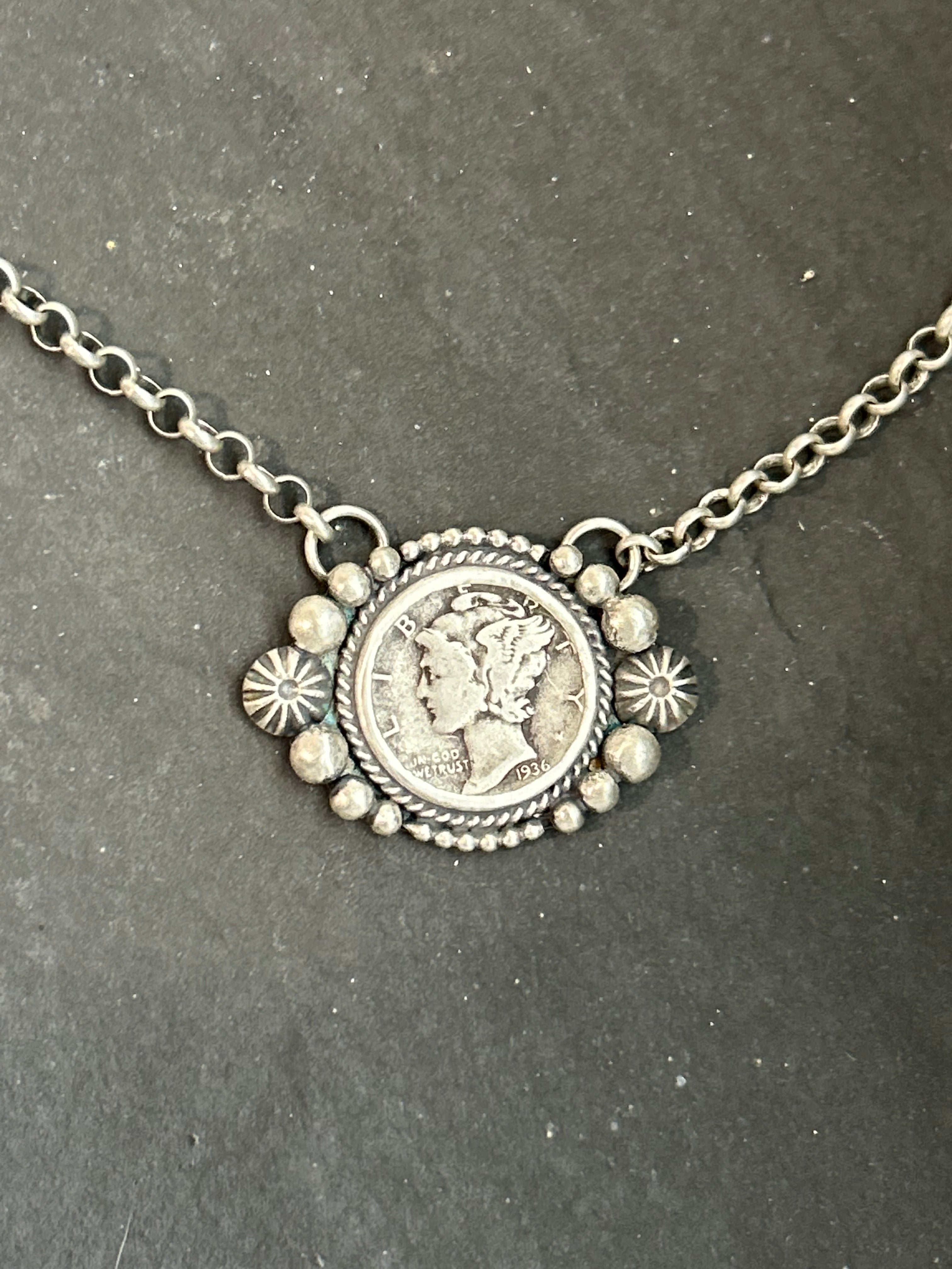 Mercury Dime Fixed Chain Necklace