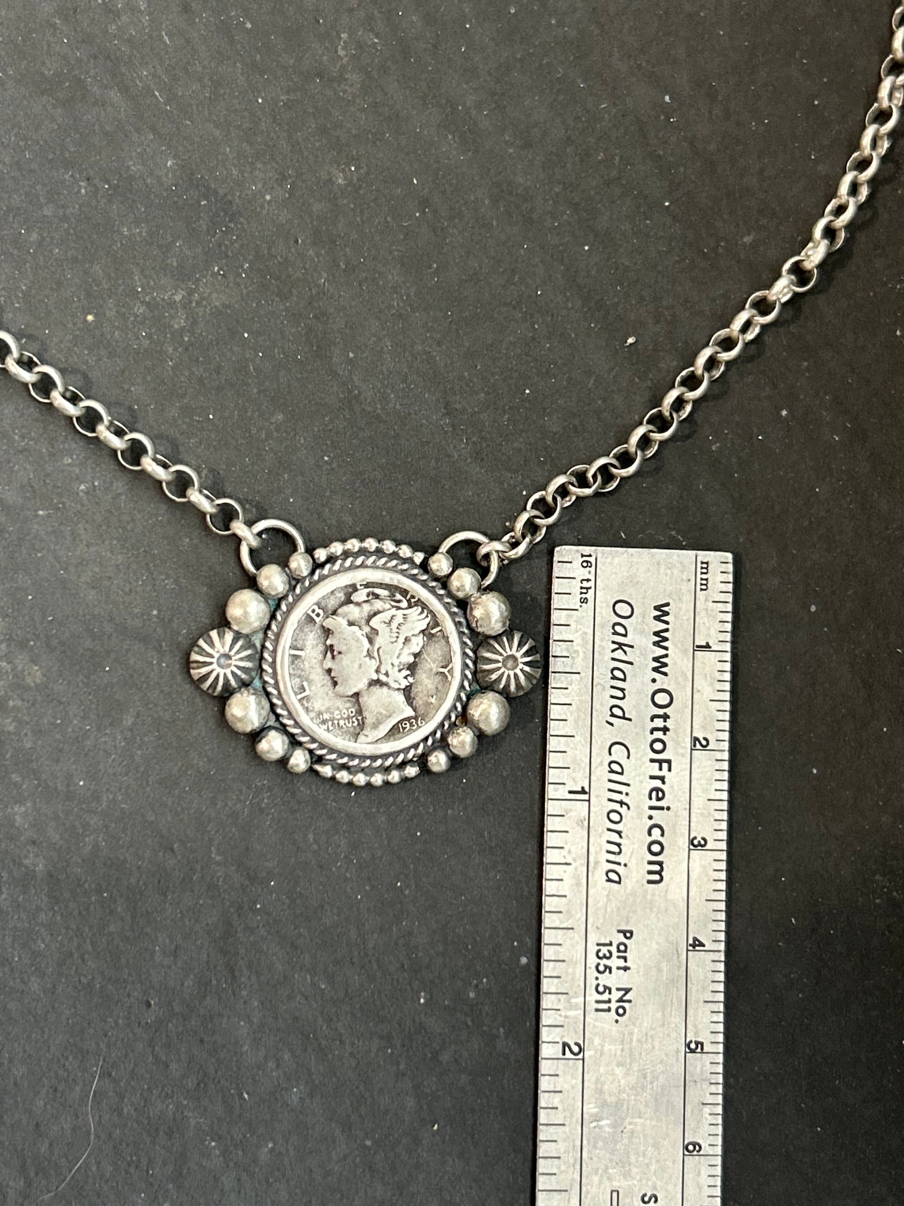 Mercury Dime Fixed Chain Necklace