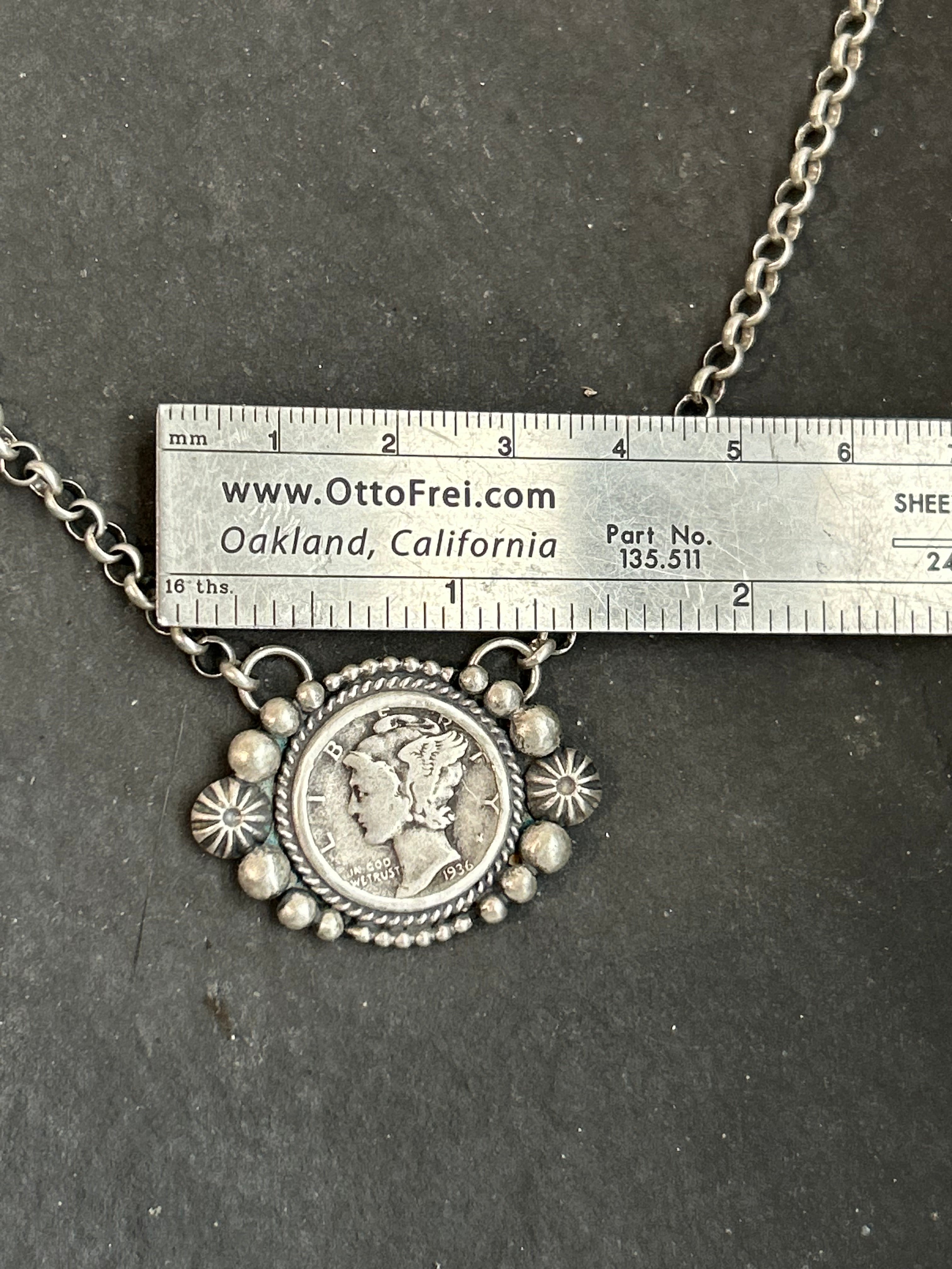 Mercury Dime Fixed Chain Necklace