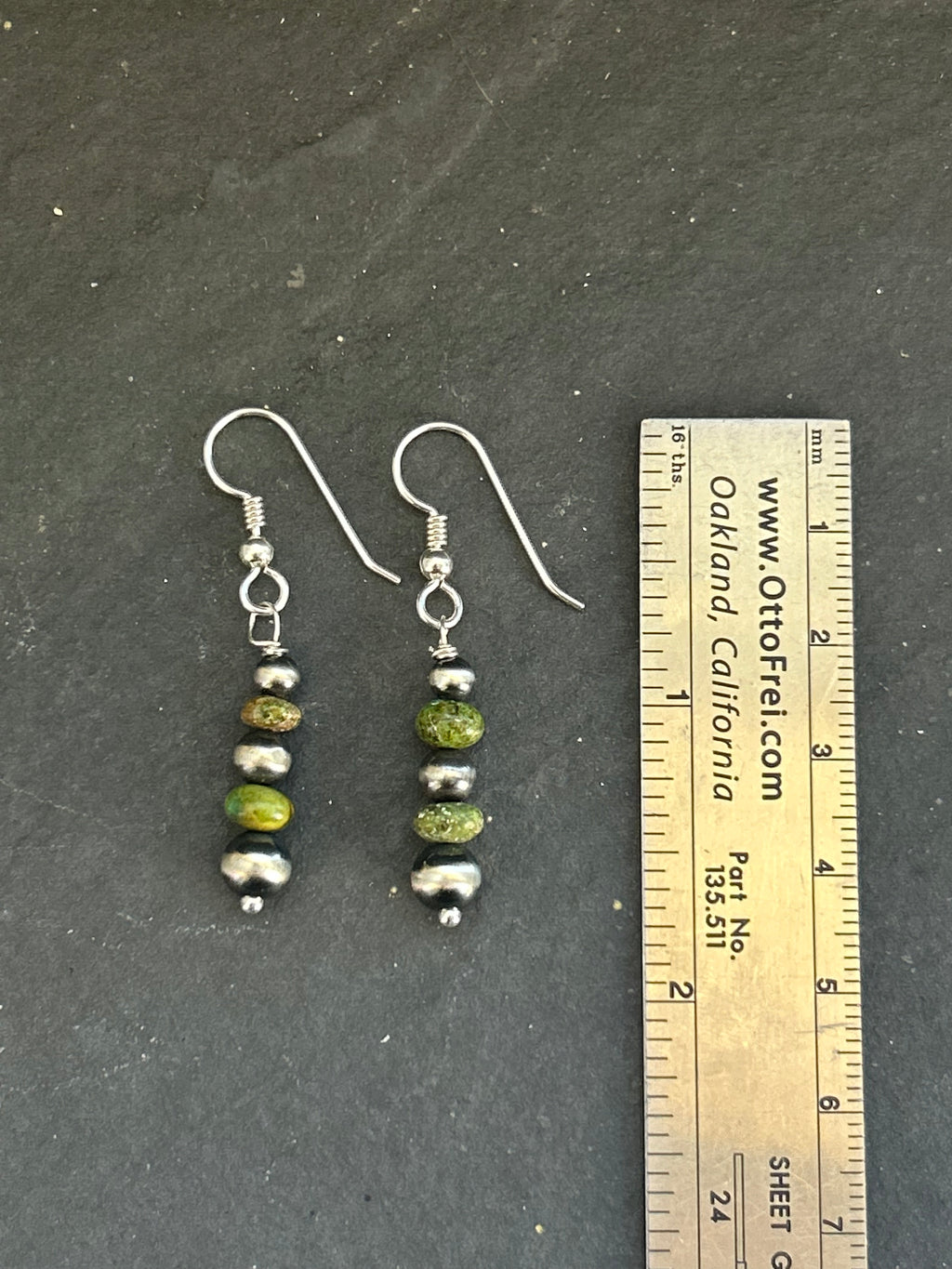 Autumn Creek Turquoise Tapered Dangle Earrings