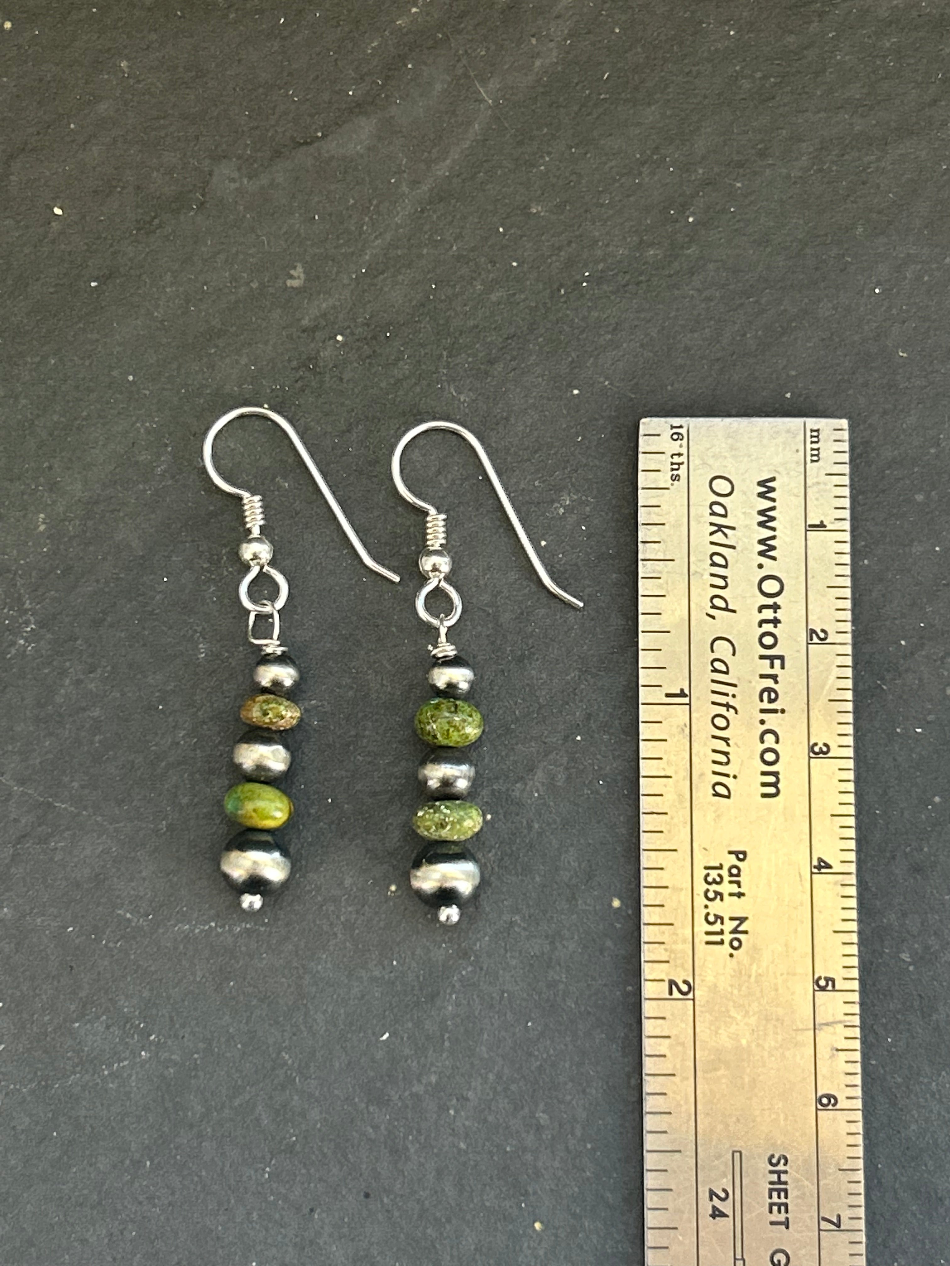 Autumn Creek Turquoise Tapered Dangle Earrings