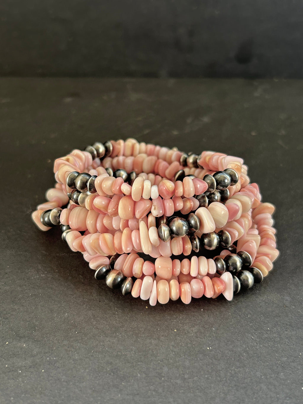 Pink Conch Stretchy Stacker Bracelet