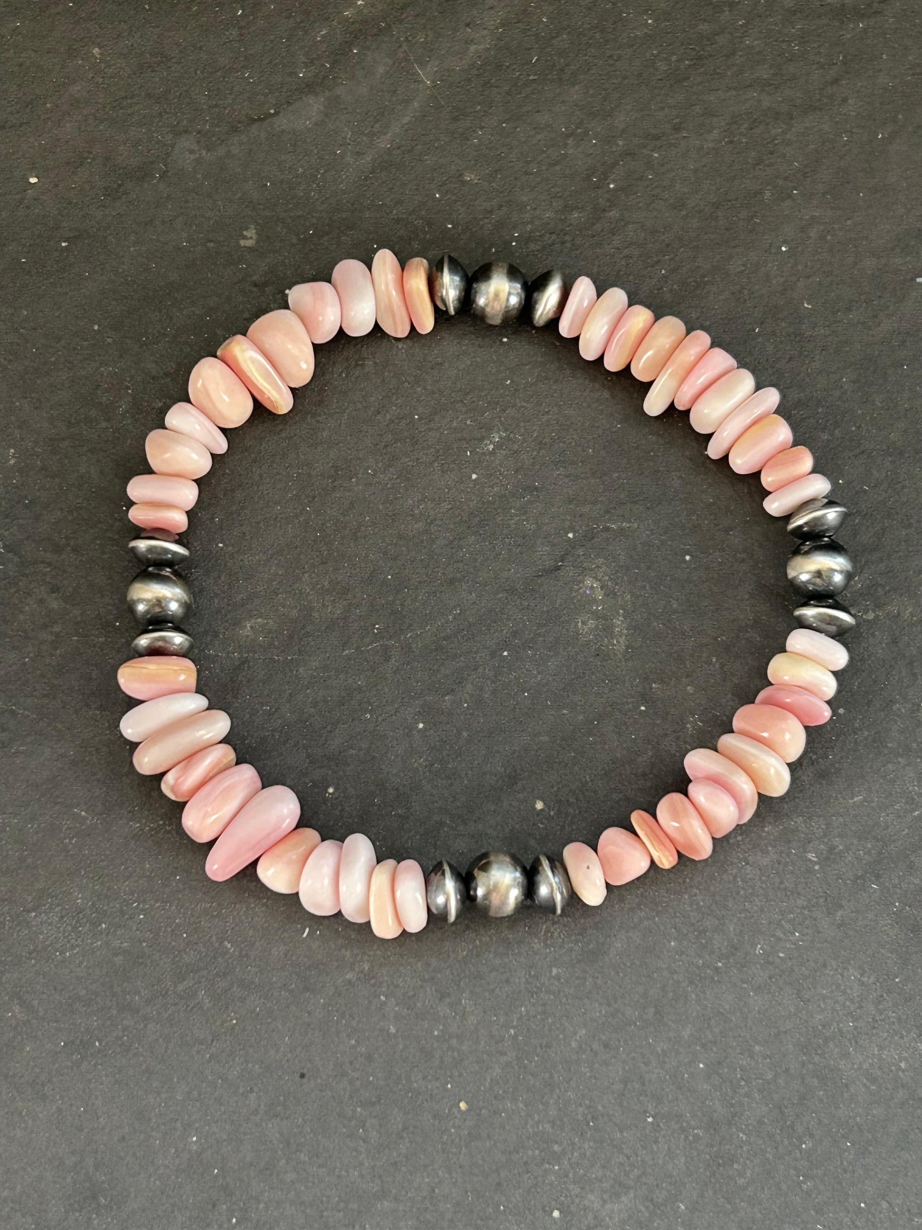 Pink Conch Stretchy Stacker Bracelet