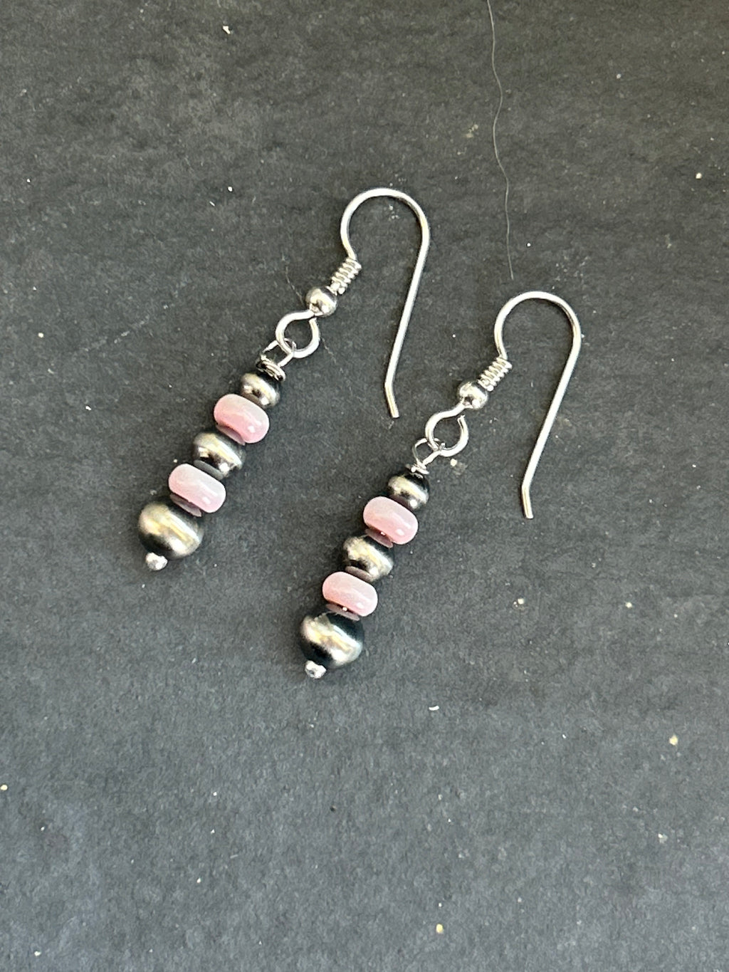 Pink Conch Tapered Dangle Earrings