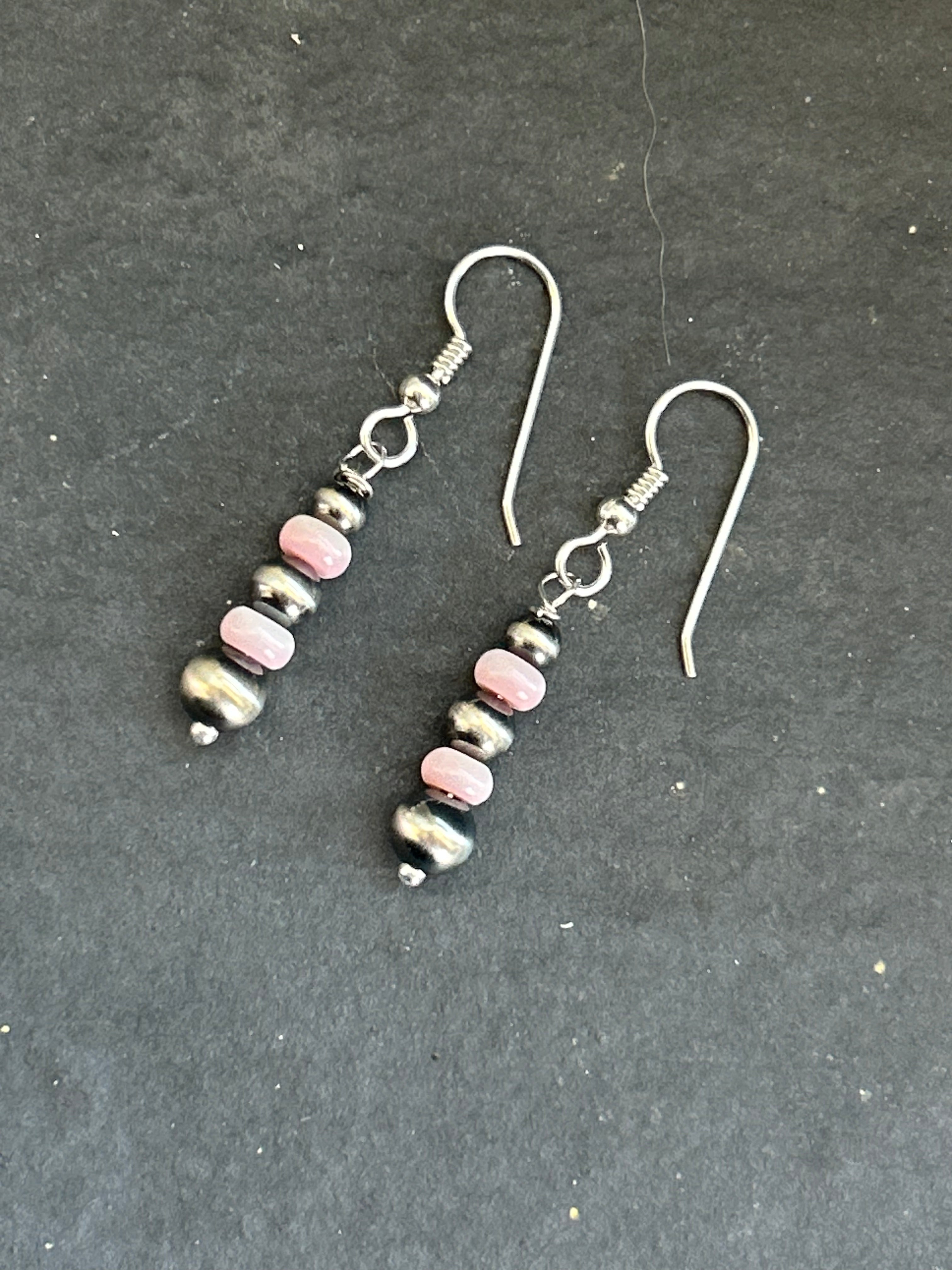 Pink Conch Tapered Dangle Earrings