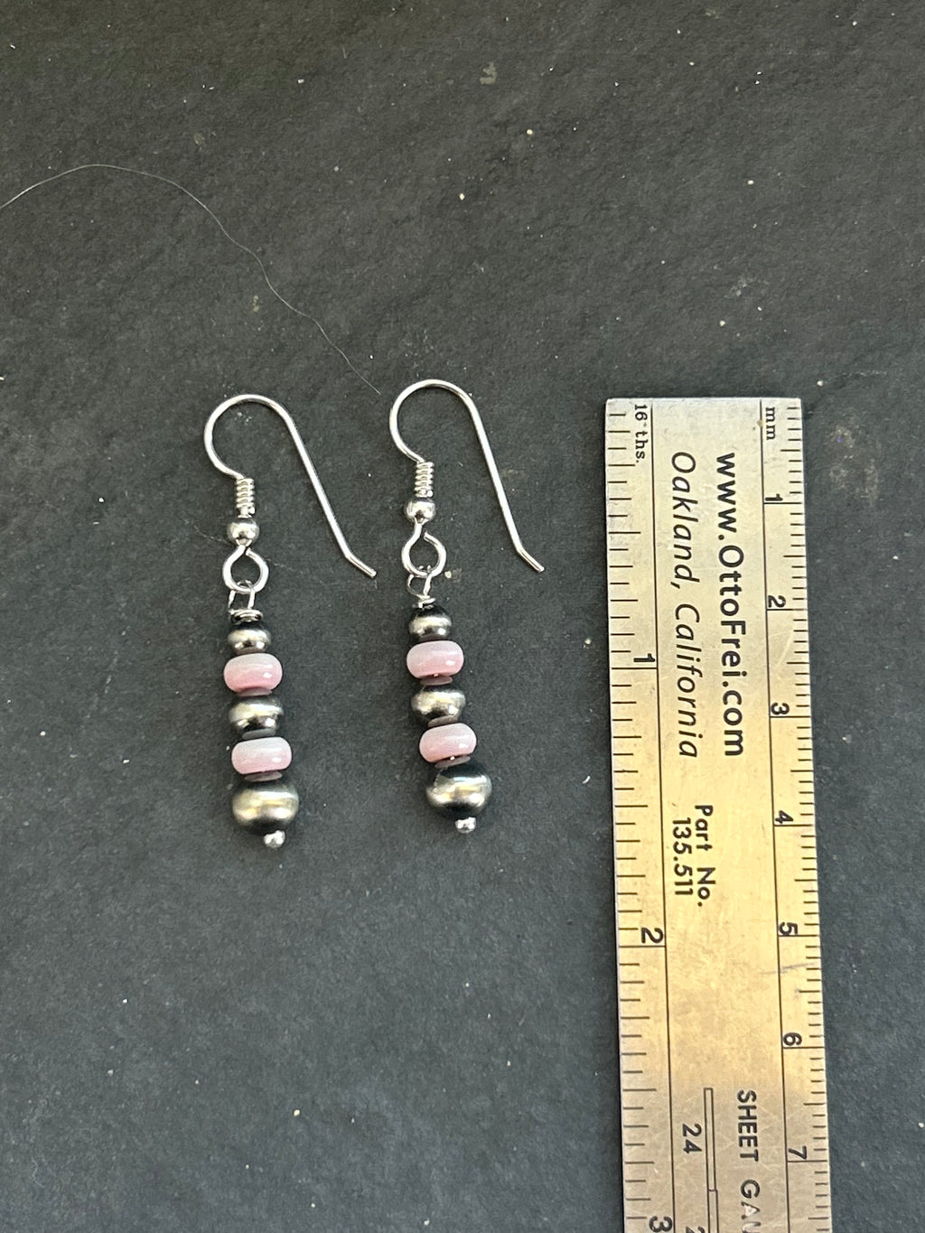 Pink Conch Tapered Dangle Earrings