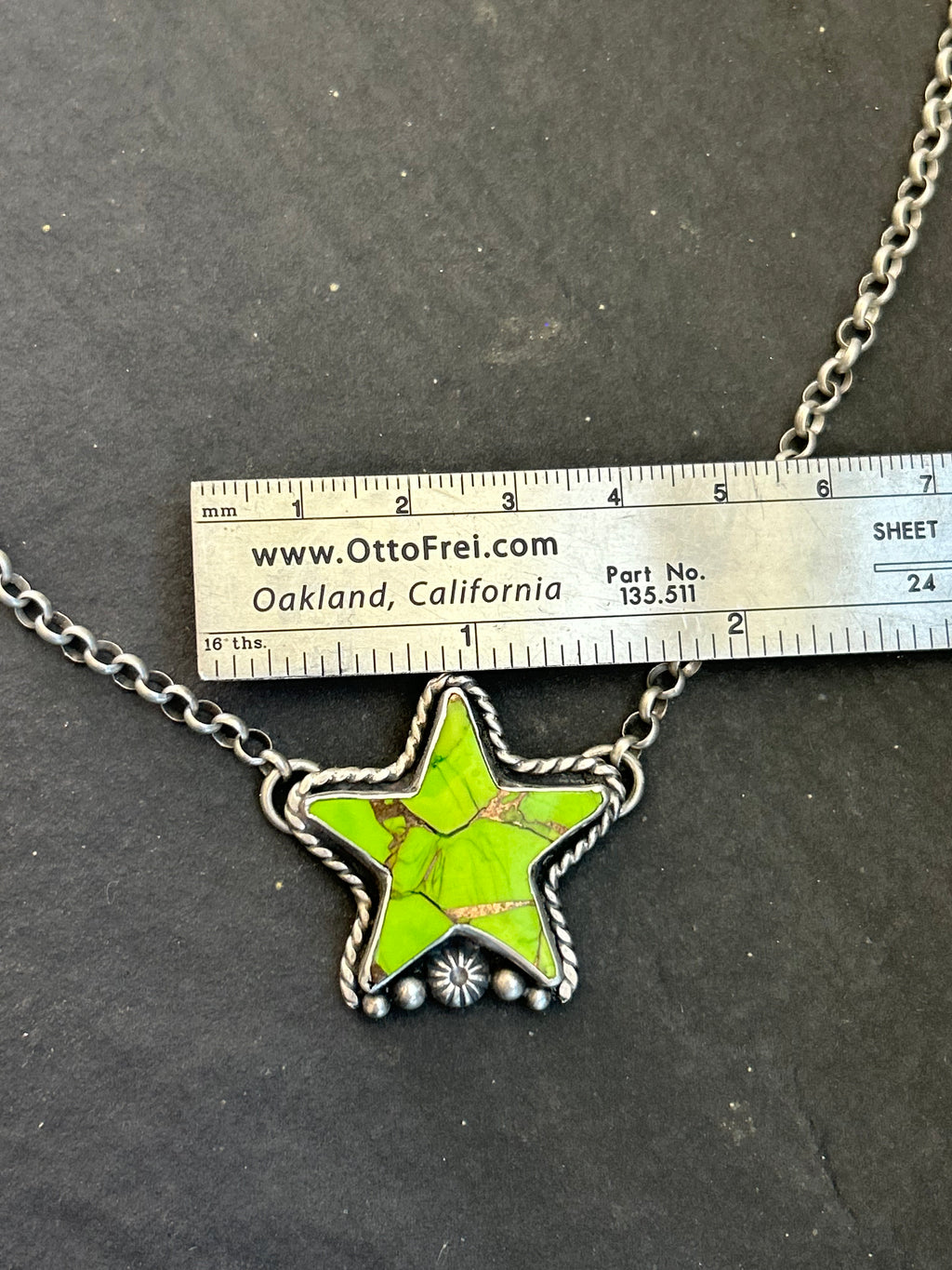 Green Wrangler Dahlia Star Necklace