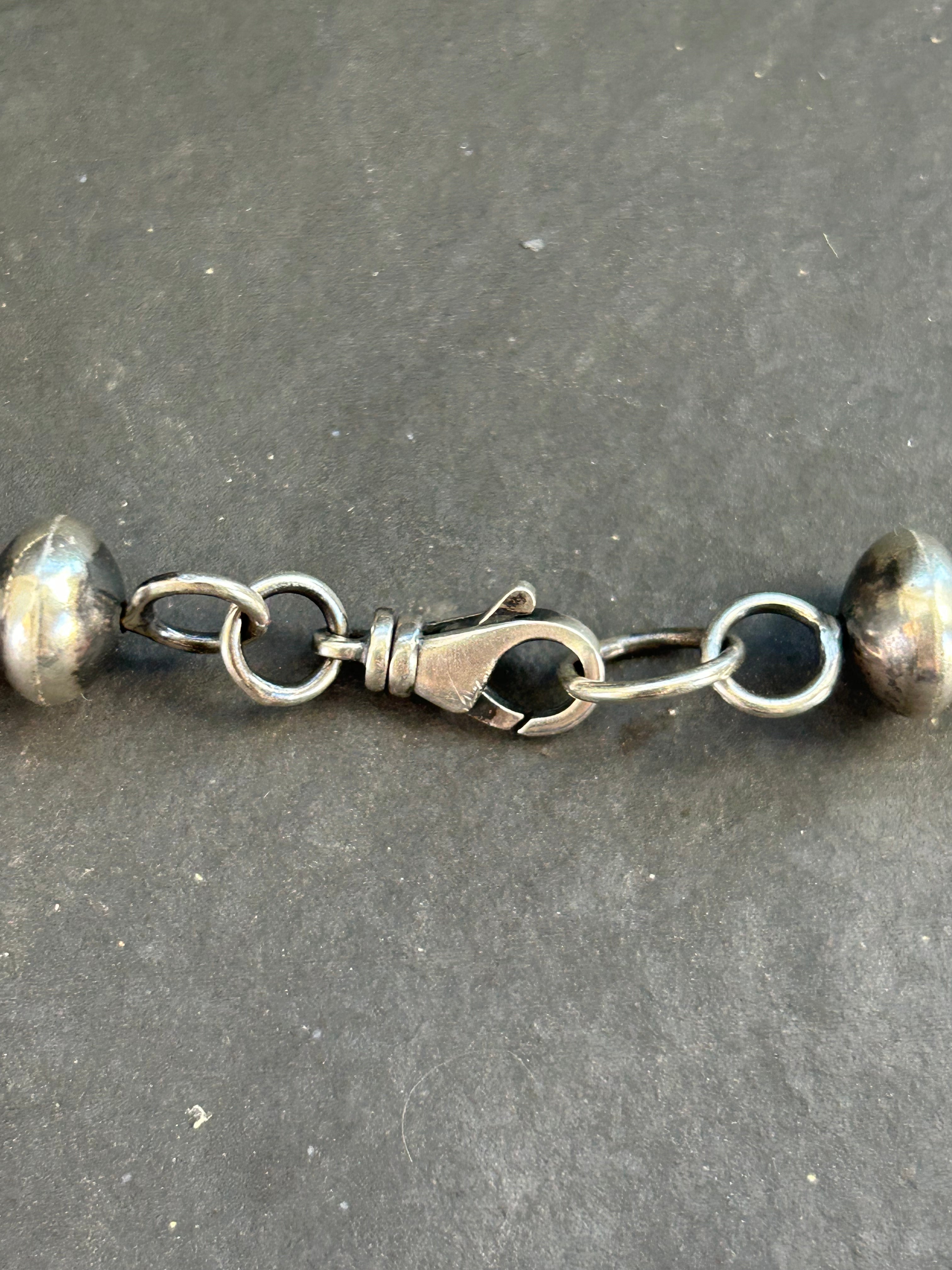 Sterling Silver Handmade Ponca Pearl Necklace