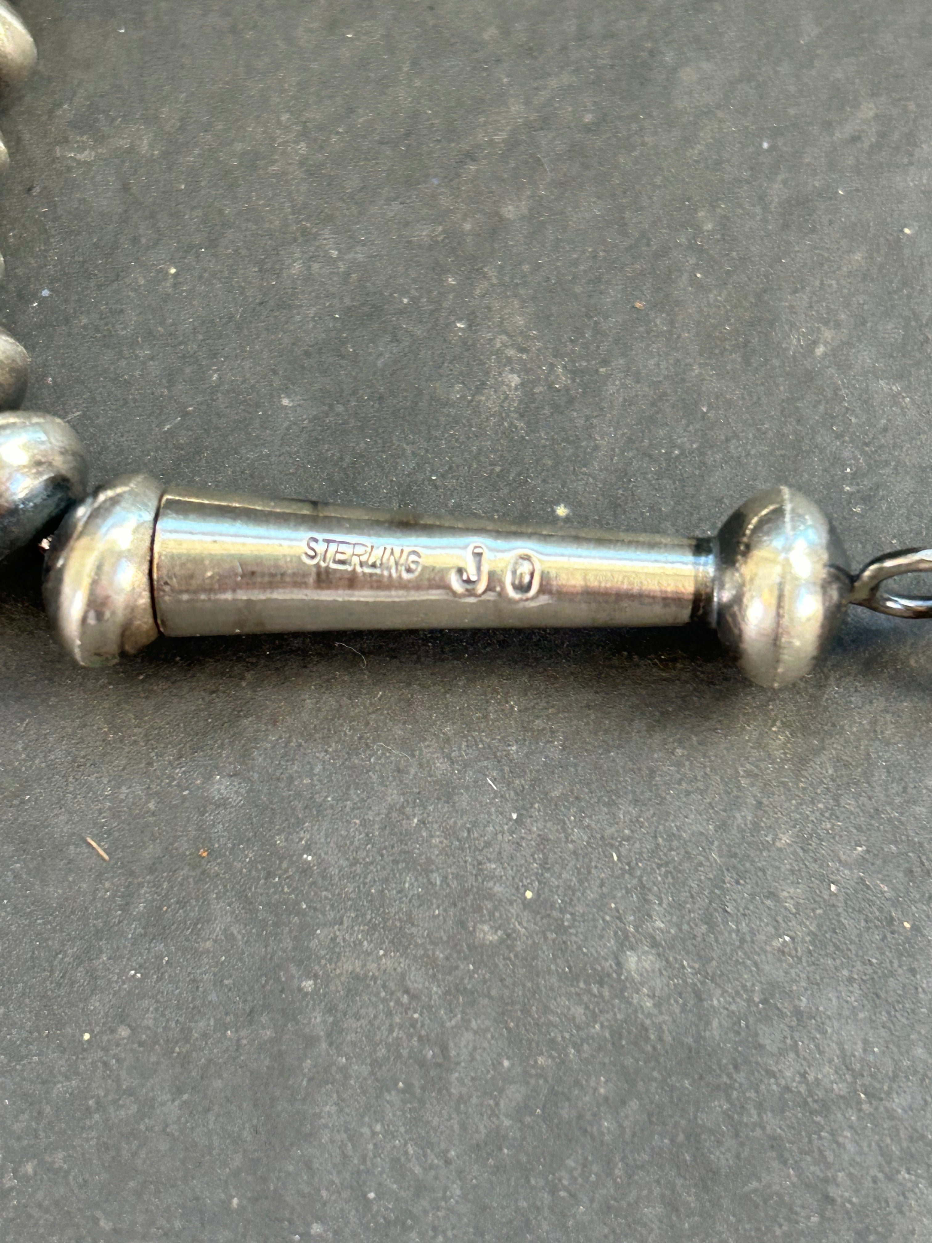 Sterling Silver Handmade Ponca Pearl Necklace