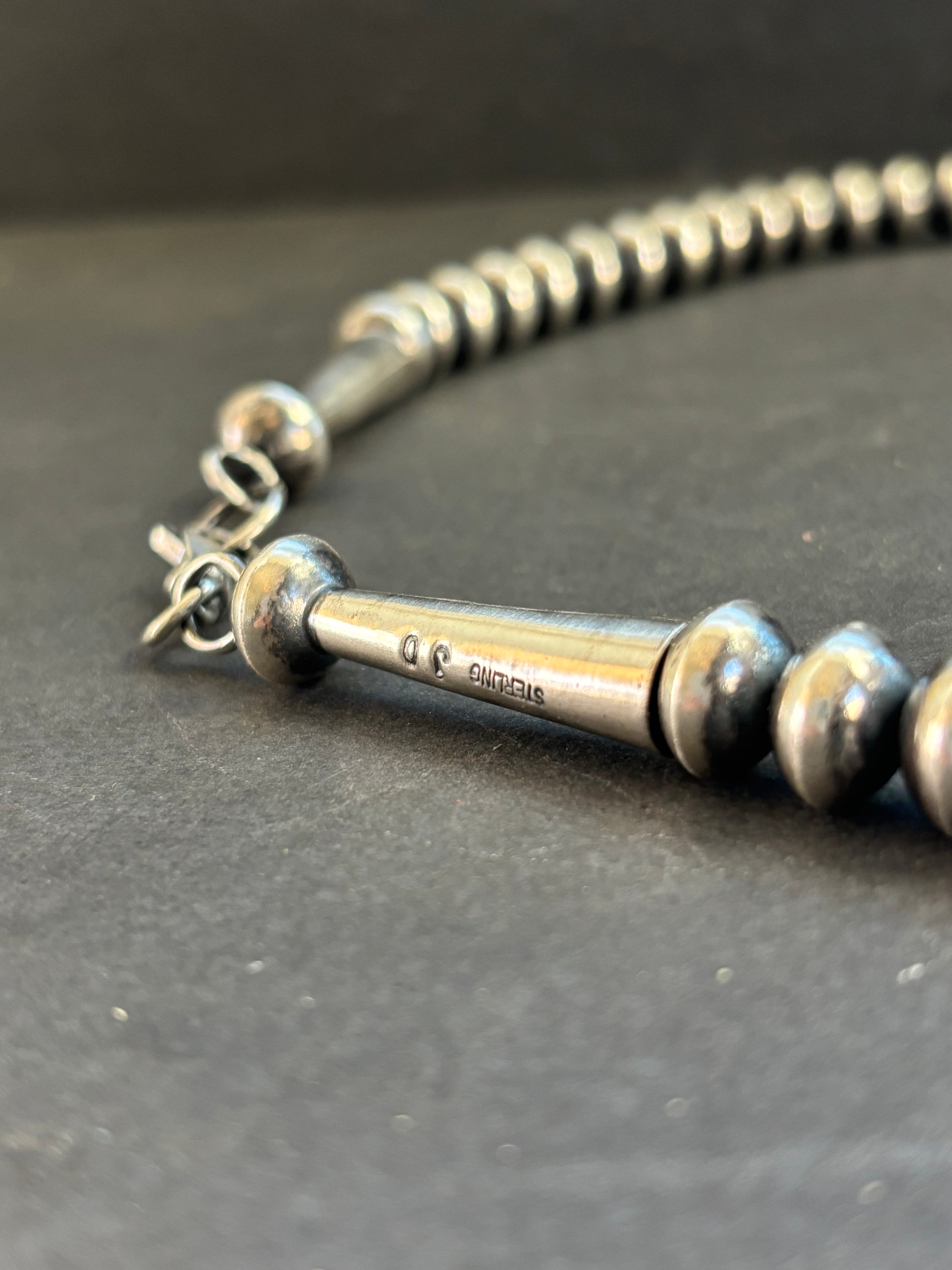 Sterling Silver Handmade Ponca Pearl Necklace