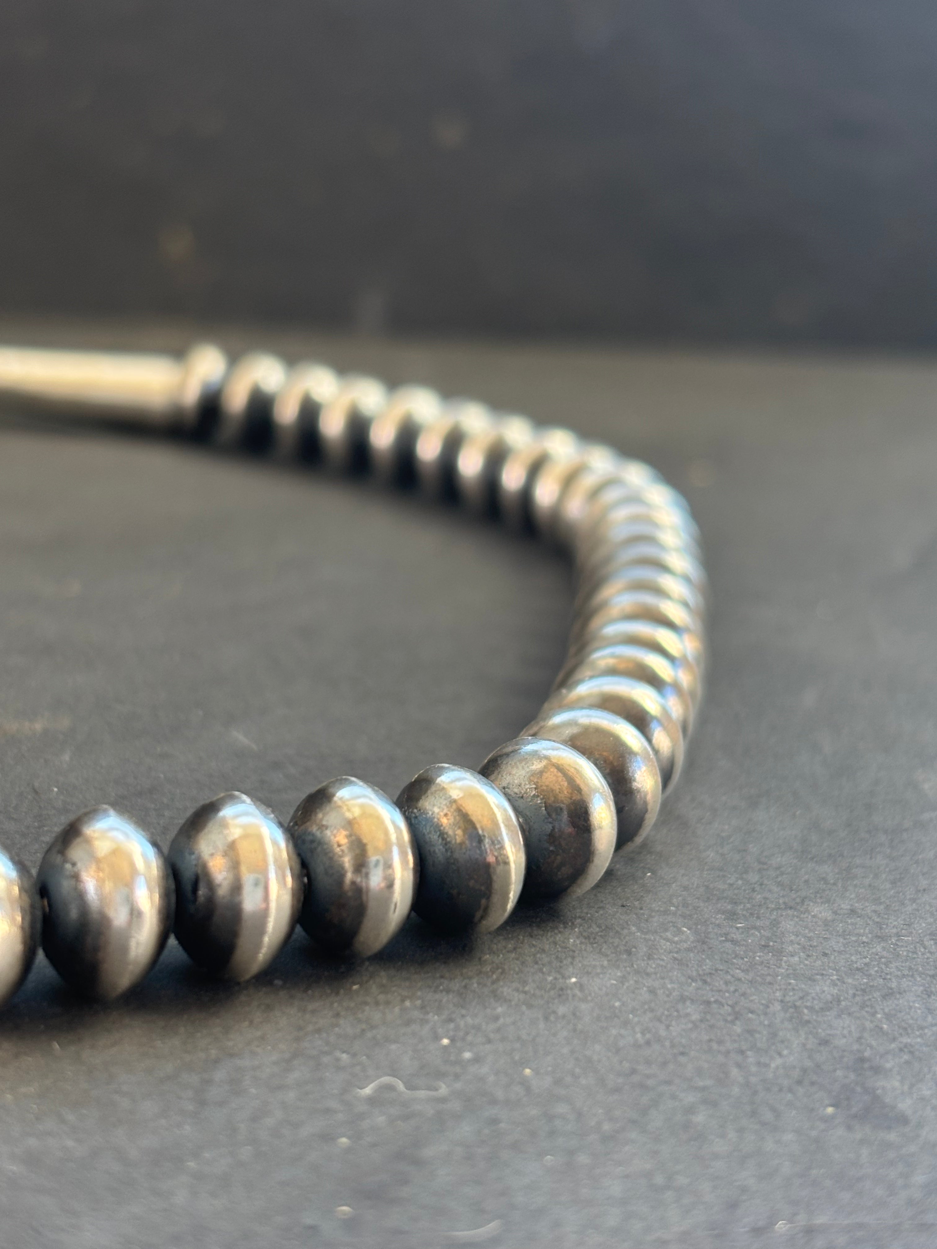 Sterling Silver Handmade Ponca Pearl Necklace