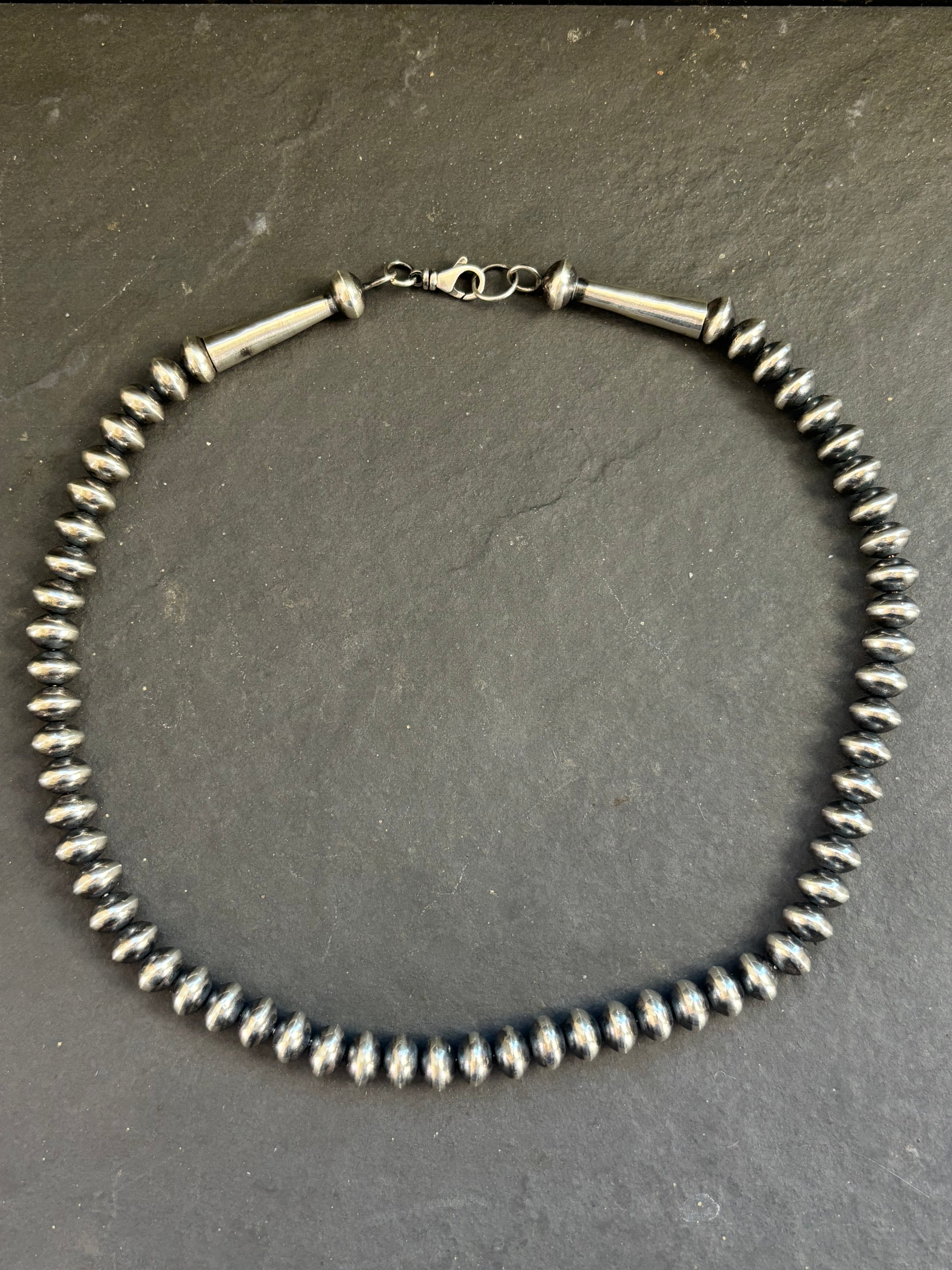 Sterling Silver Handmade Ponca Pearl Necklace